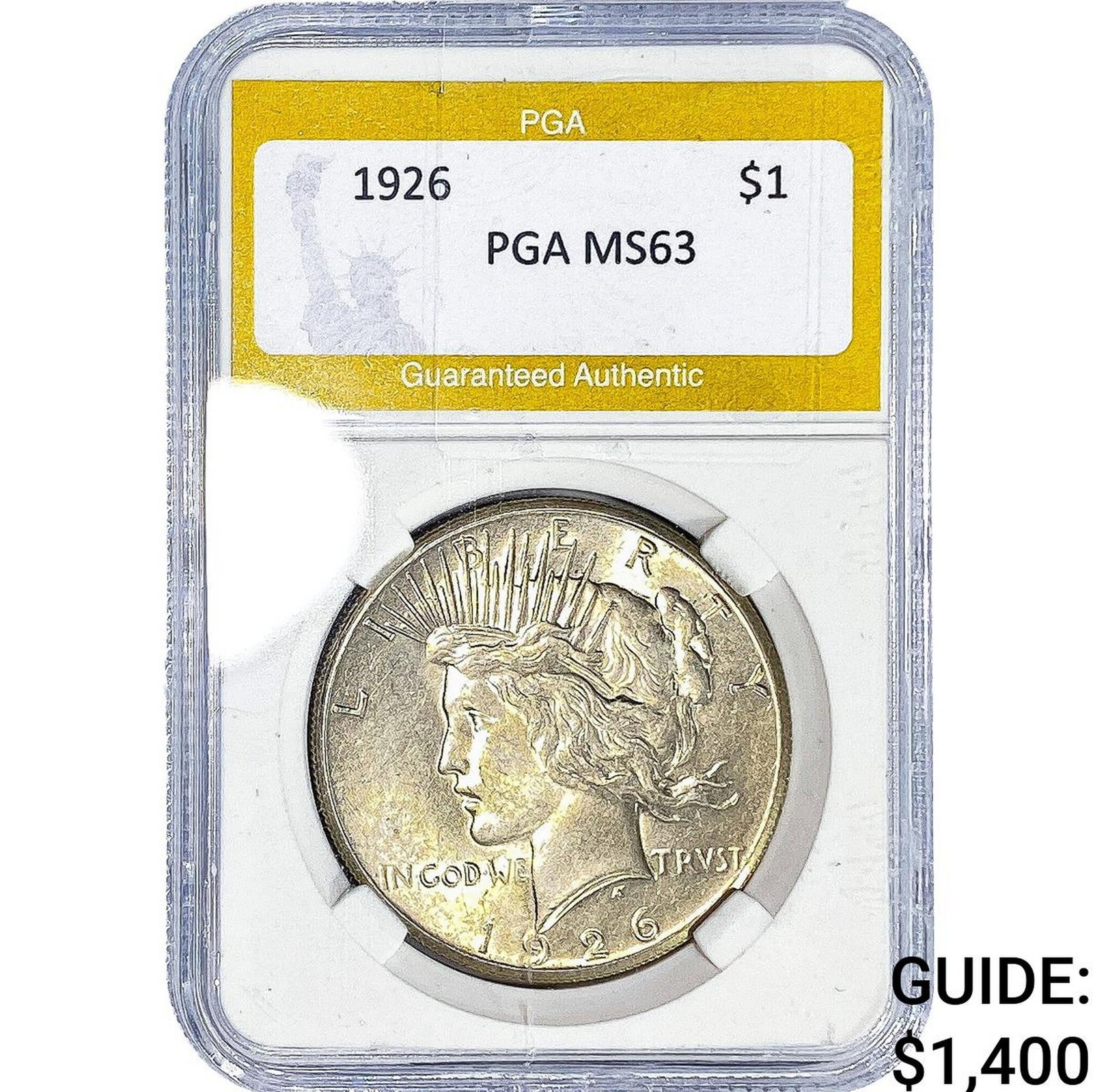 1926 Silver Peace Dollar PGA MS63 (1 of 2)