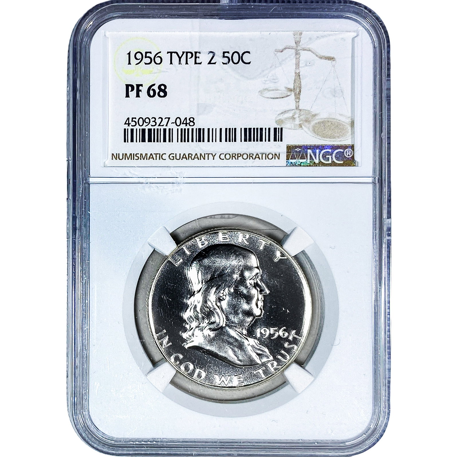 1956 T2 Franklin Half Dollar NGC PF68 (1 of 2)