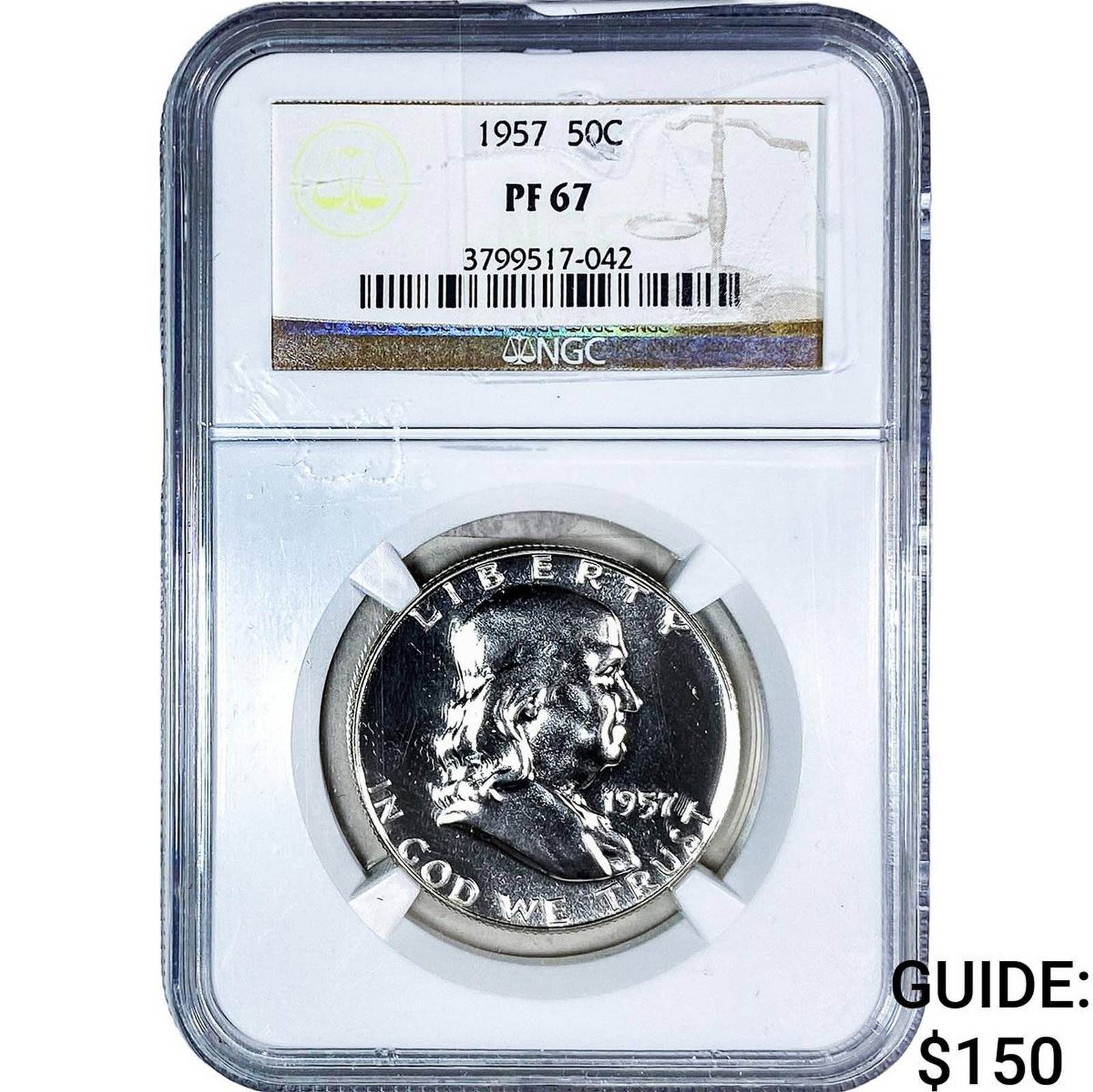1857 Franklin Half Dollar NGC PF67 (1 of 2)