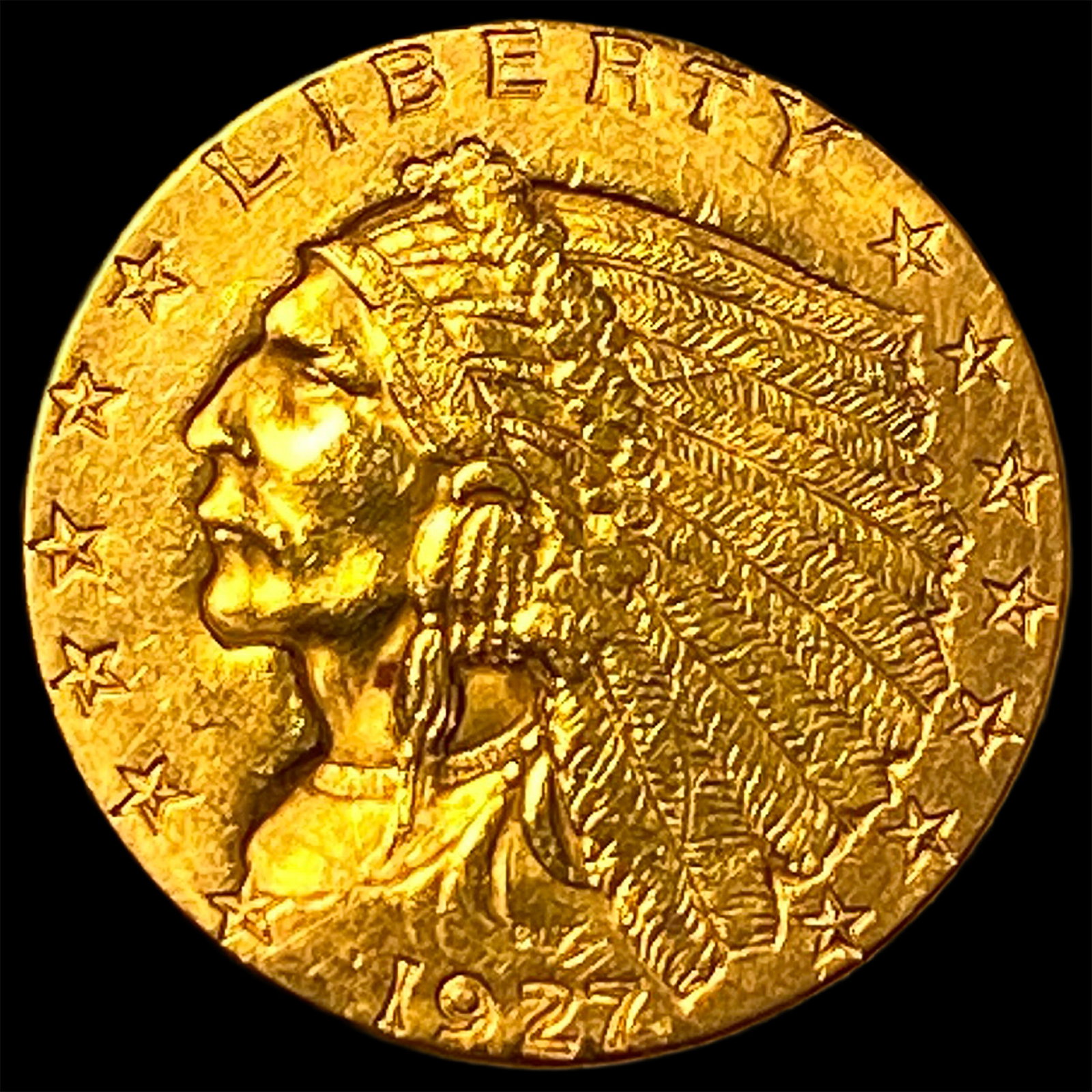 1927 Indian Head Gold $2.50 Quarter Eagle HIGH GRADE: 1927 Indian Head Gold $2.50 Quarter Eagle HIGH GRADE