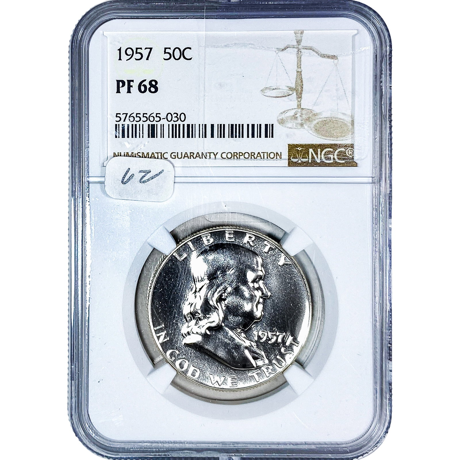 1957 Franklin Half Dollar NGC PF68 (1 of 2)