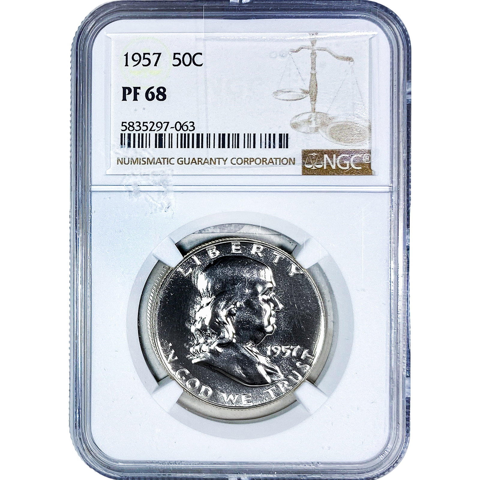 1957 Franklin Half Dollar NGC PF68 (1 of 2)