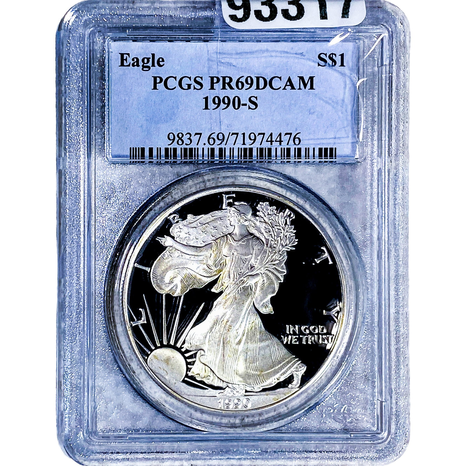 1990-S Silver Eagle PCGS PR69 DCAM (1 of 2)