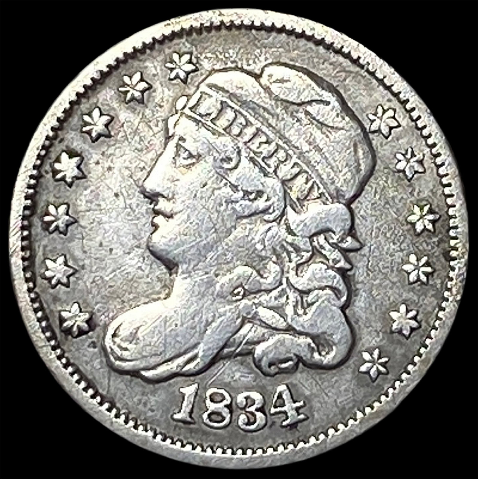 1834 Capped Bust Half Dime LIGHTLY CIRCULATED (1 of 2)