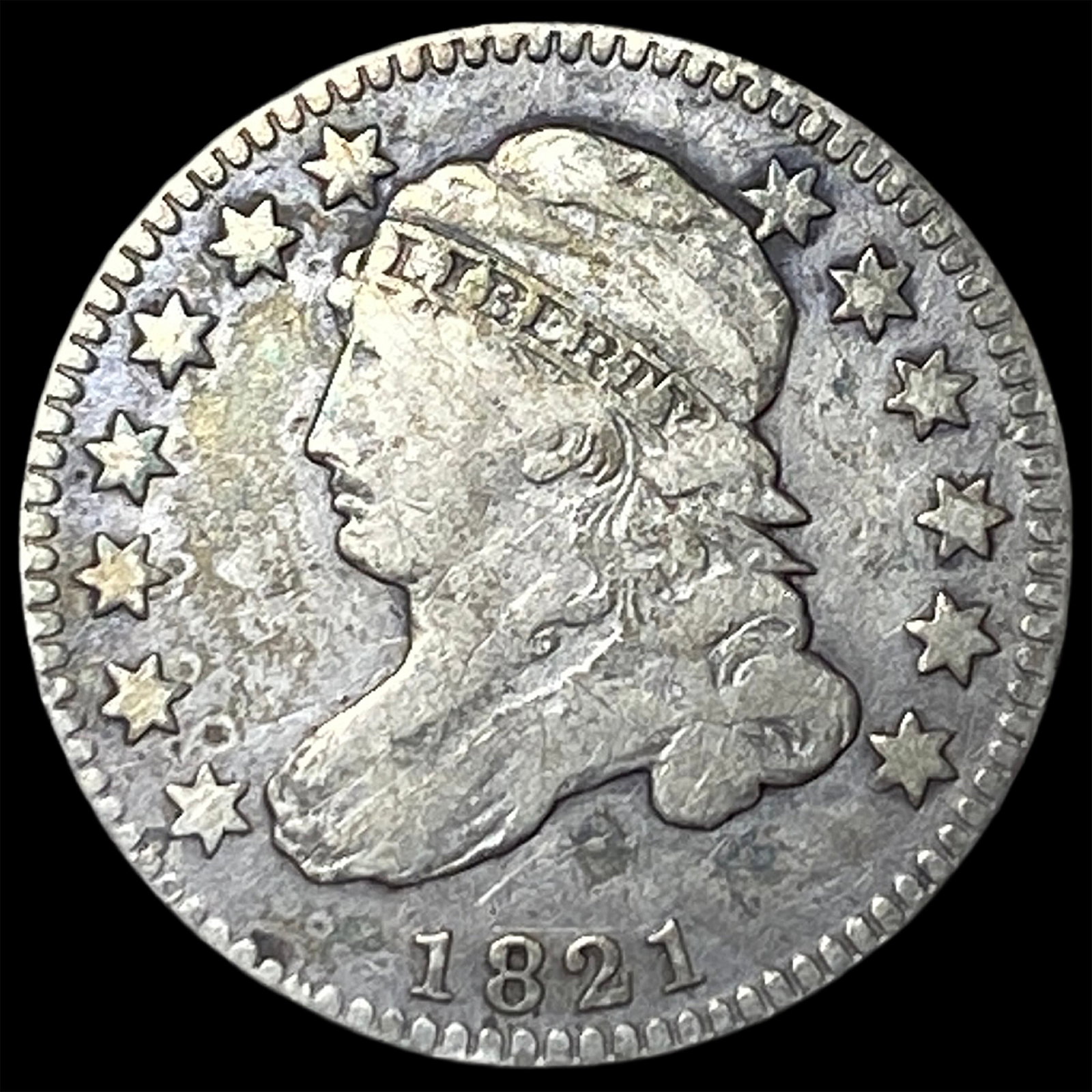 1821 Capped Bust Dime LIGHTLY CIRCULATED: 1821 Capped Bust Dime LIGHTLY CIRCULATED