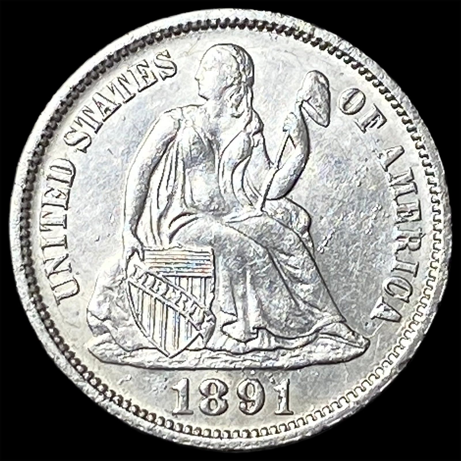 1891 Silver Dime UNCIRCULATED (1 of 2)