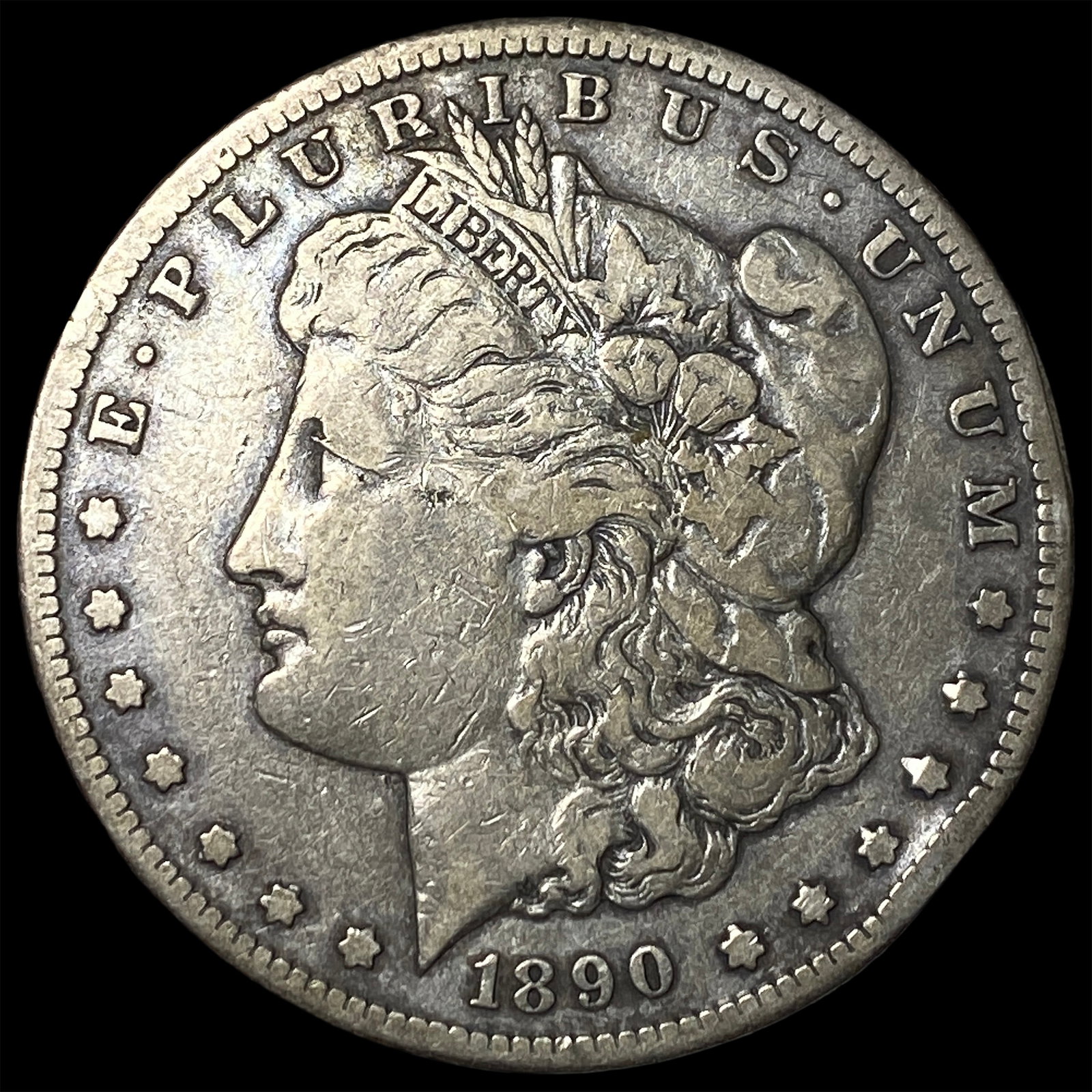 1890-CC Silver Morgan Dollar LIGHTLY CIRCULATED: 1890-CC Silver Morgan Dollar LIGHTLY CIRCULATED