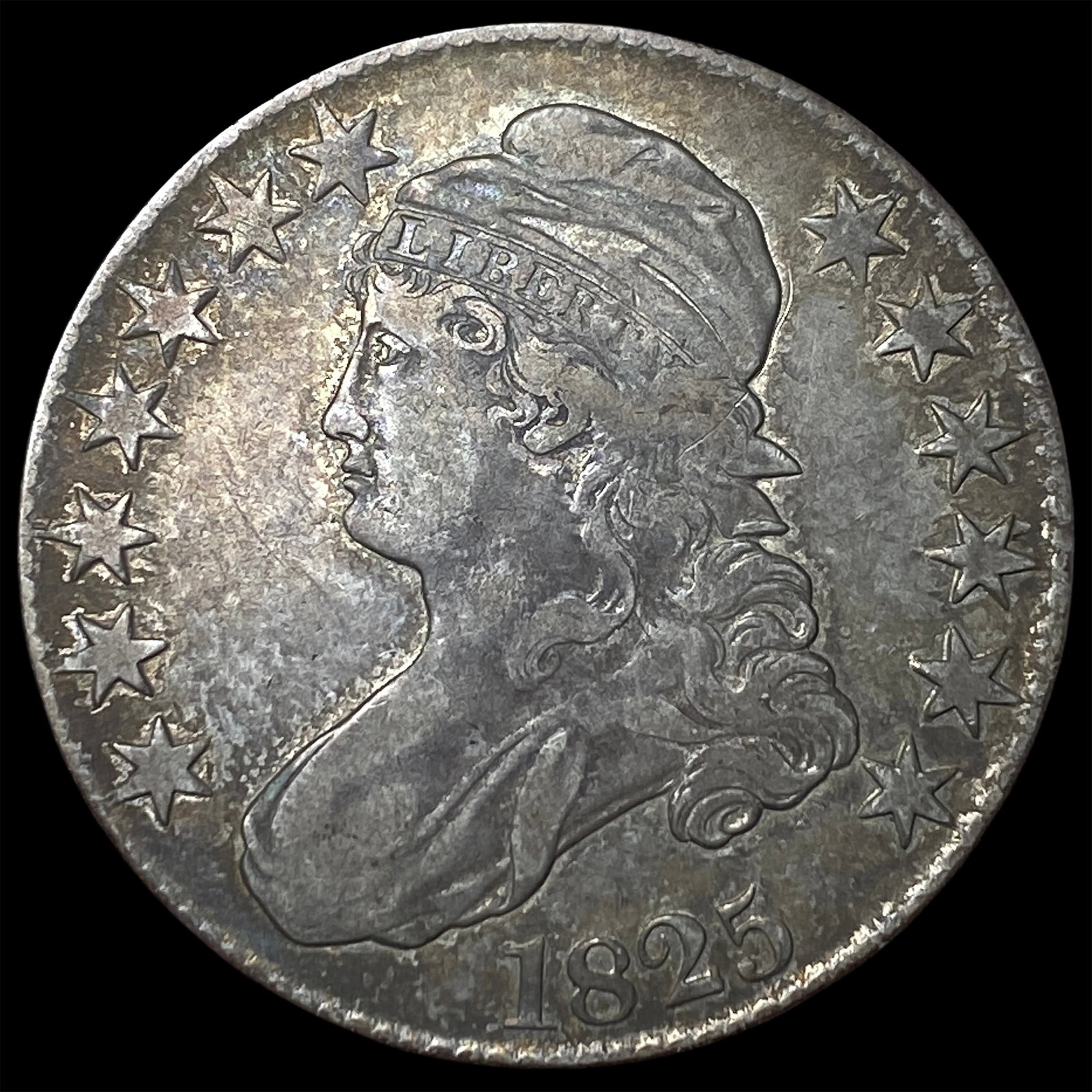 1825 Capped Bust Half Dollar LIGHTLY CIRCULATED (1 of 2)
