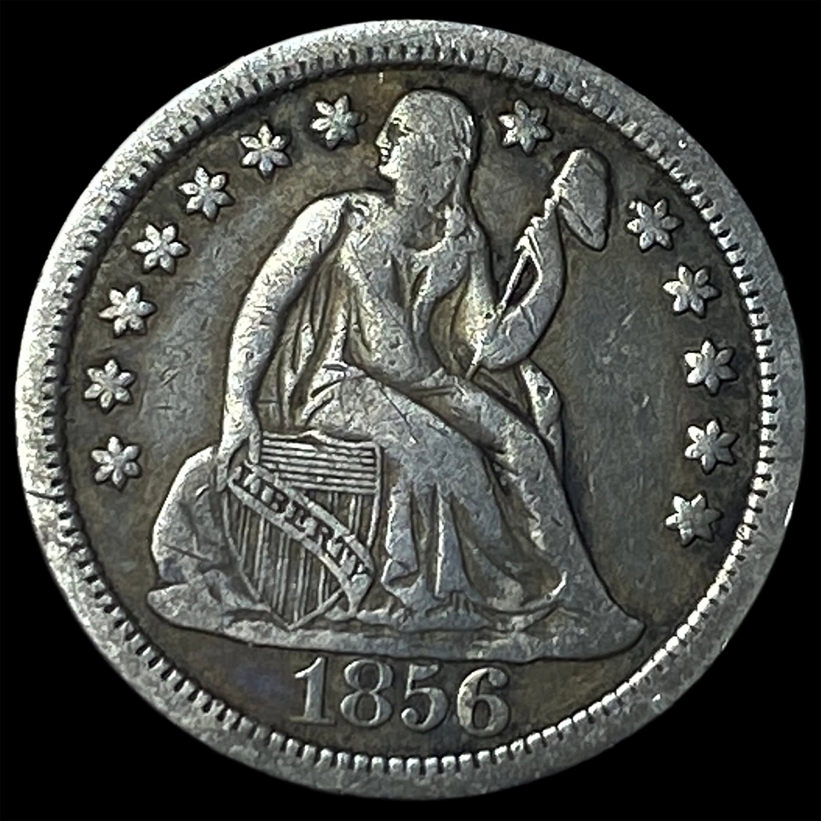 1856 Seated Liberty Dime NEARLY UNCIRCULATED (1 of 2)