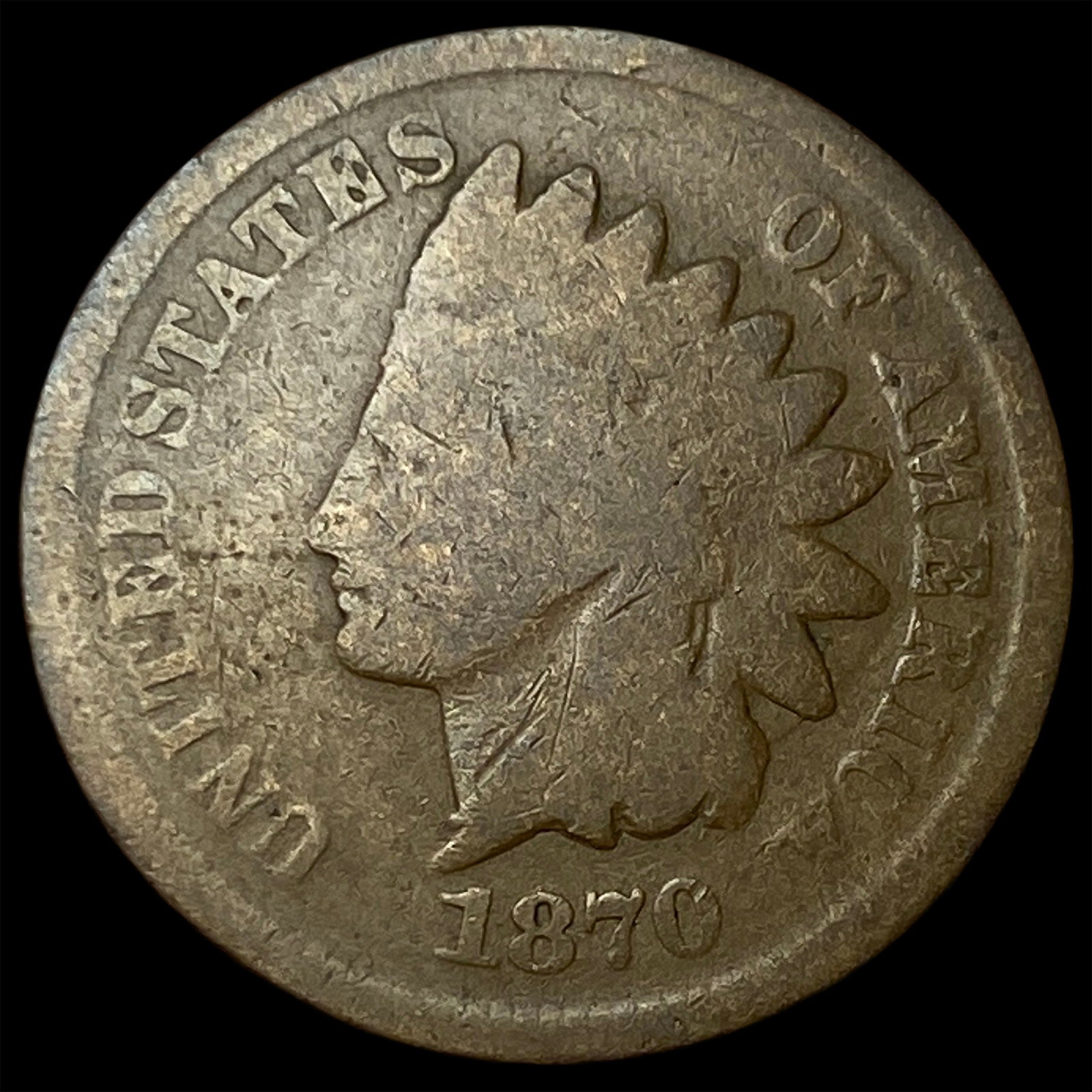 1870 Indian Head Cent NICELY CIRCULATED (1 of 2)