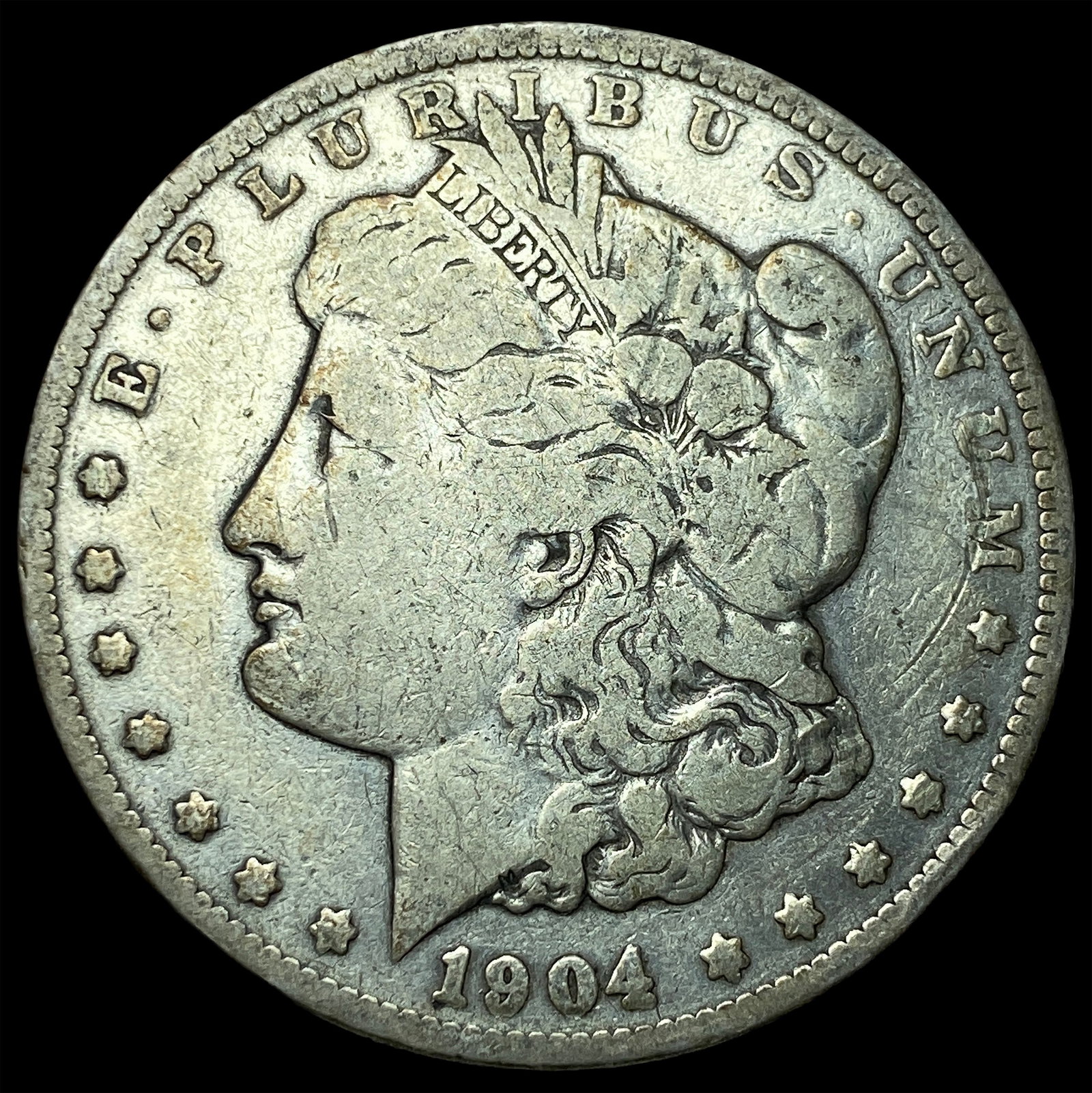 1904 Silver Morgan Dollar LIGHTLY CIRCULATED: 1904 Silver Morgan Dollar LIGHTLY CIRCULATED