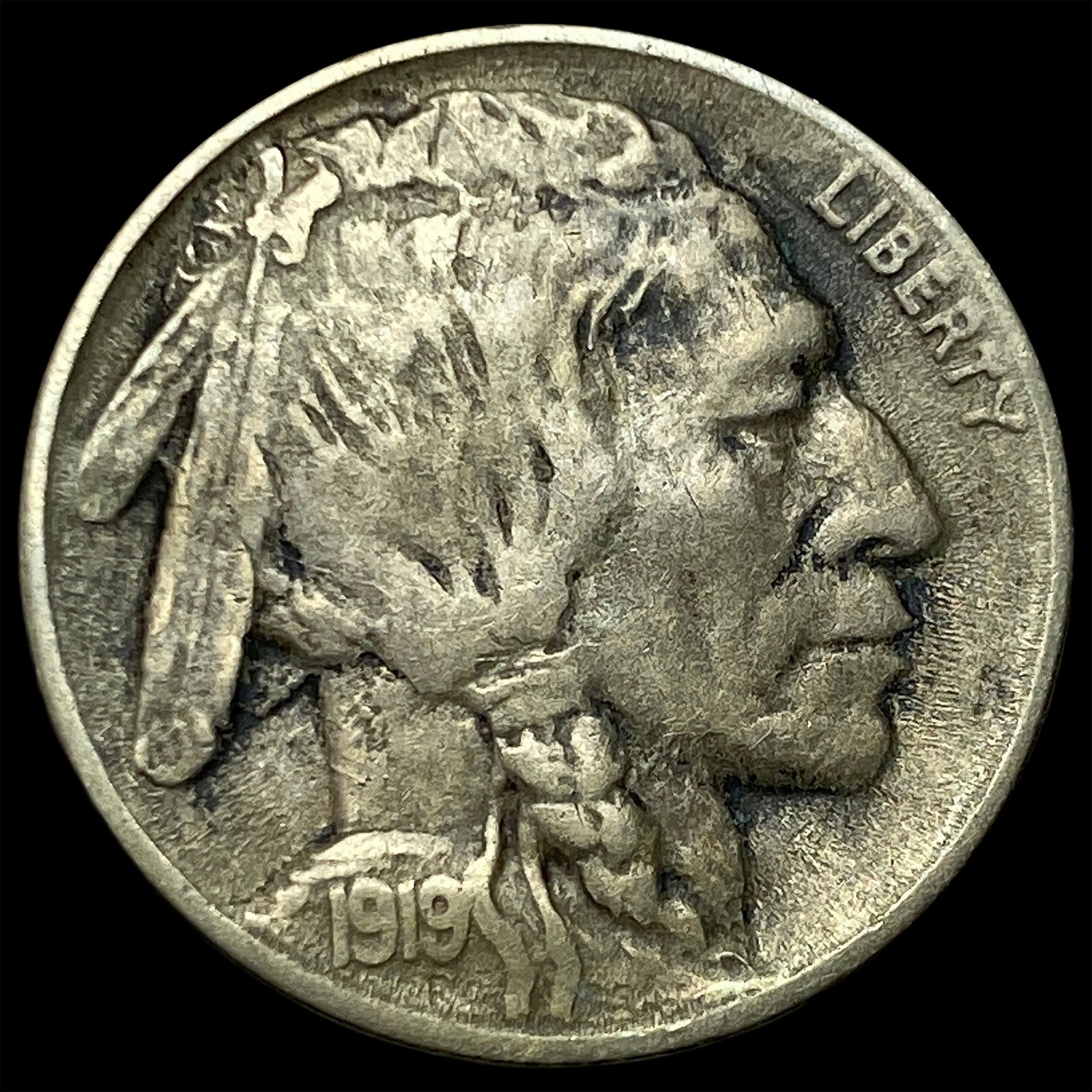 1919-D Buffalo Nickel CLOSELY UNCIRCULATED: 1919-D Buffalo Nickel CLOSELY UNCIRCULATED