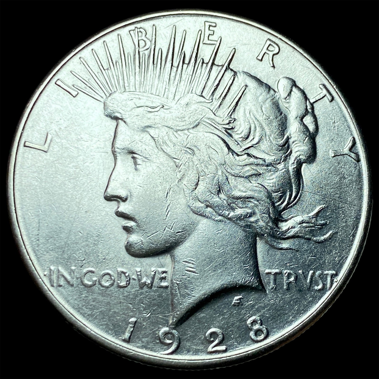 1928-S Silver Peace Dollar CHOICE AU (1 of 2)