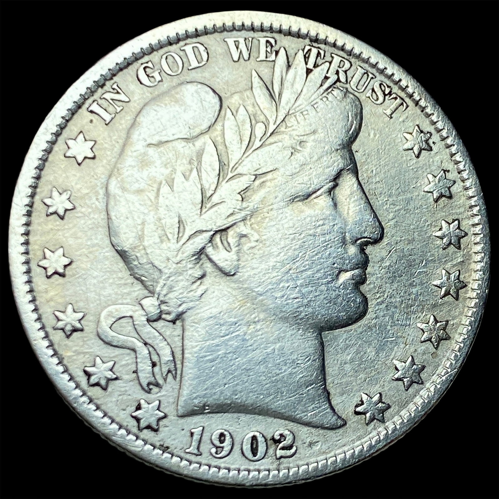 1902-O Silver Barber Half Dollar NEARLY UNCIRCULATED (1 of 2)