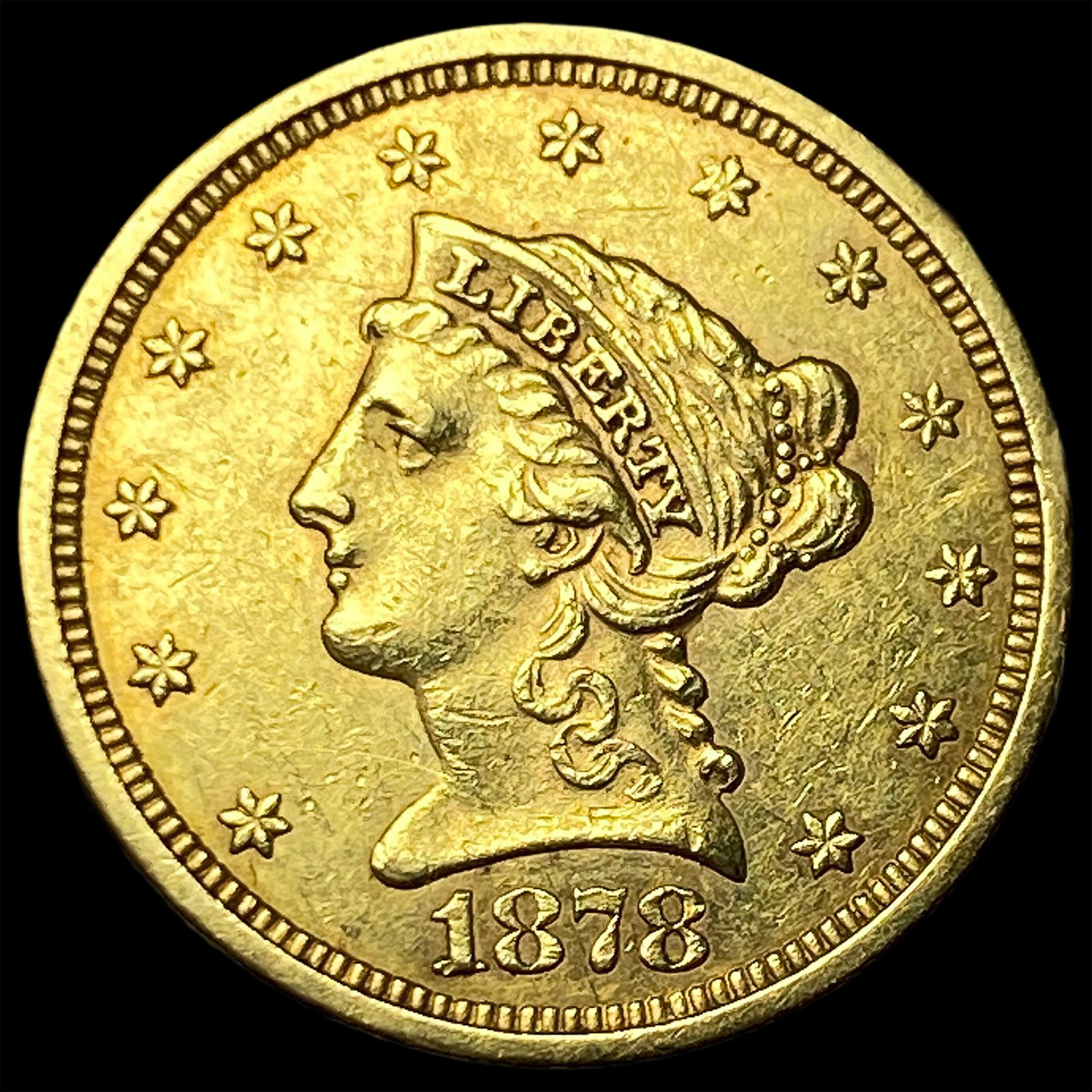 1878-S Gold $2.50 Liberty Head Quarter Eagle CHOICE BU (1 of 2)