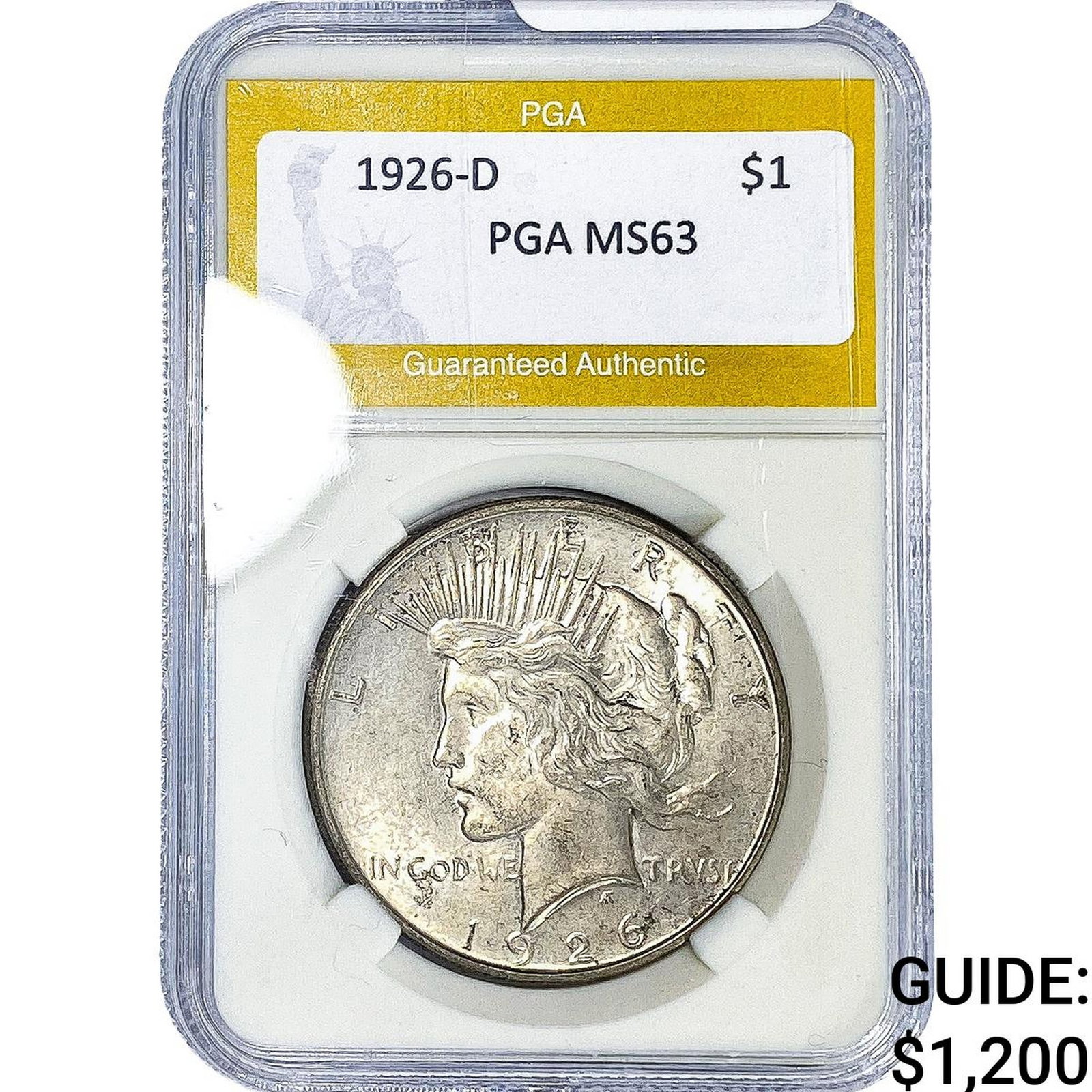 1926-D Silver Peace Dollar PGA MS63 (1 of 2)