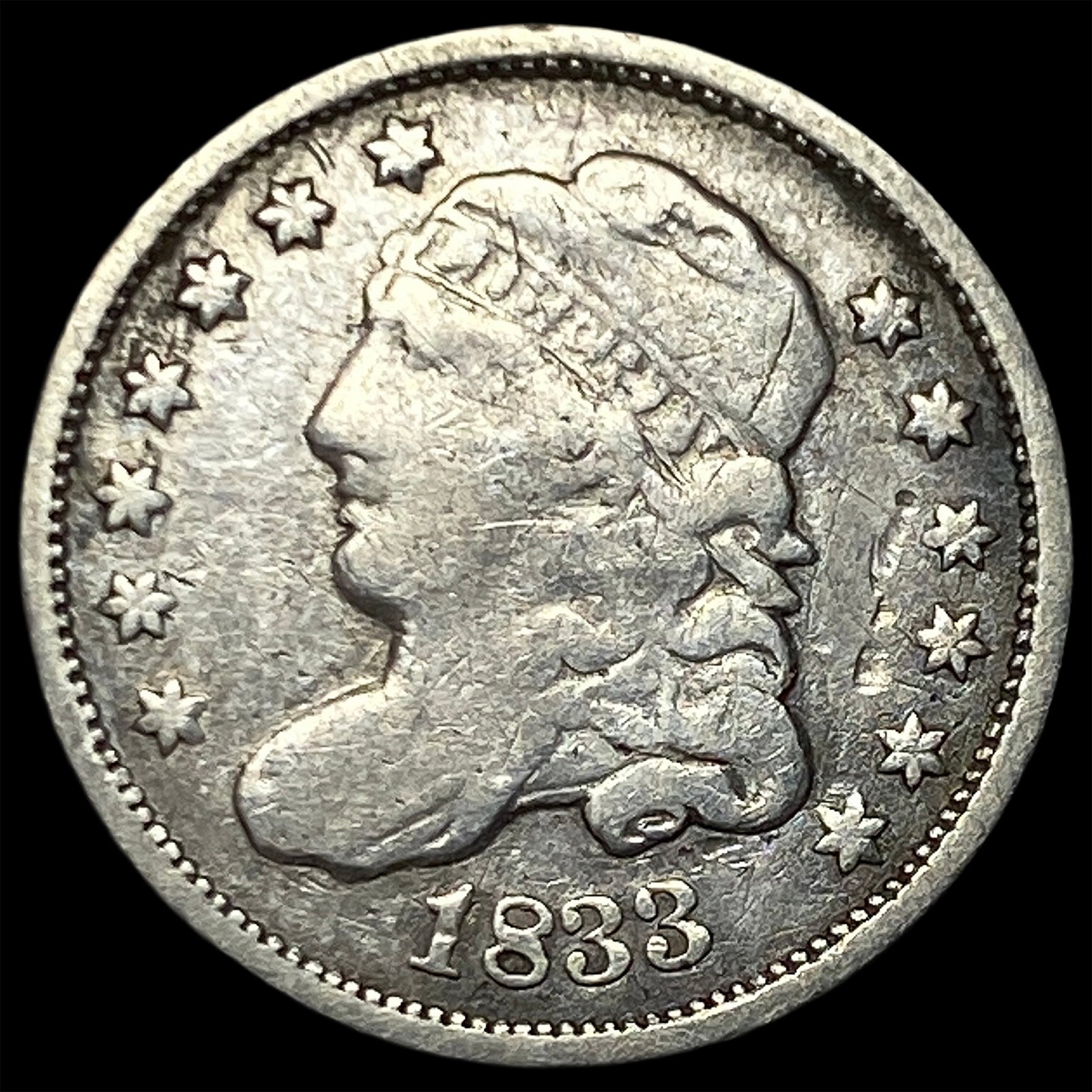 1833 Capped Bust Half Dime LIGHTLY CIRCULATED: 1833 Capped Bust Half Dime LIGHTLY CIRCULATED