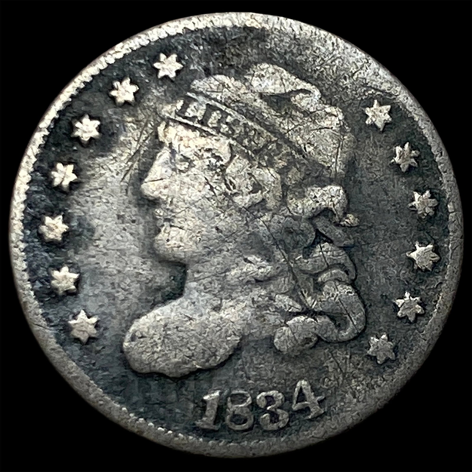 1834 Capped Bust Half Dime LIGHTLY CIRCULATED (1 of 2)