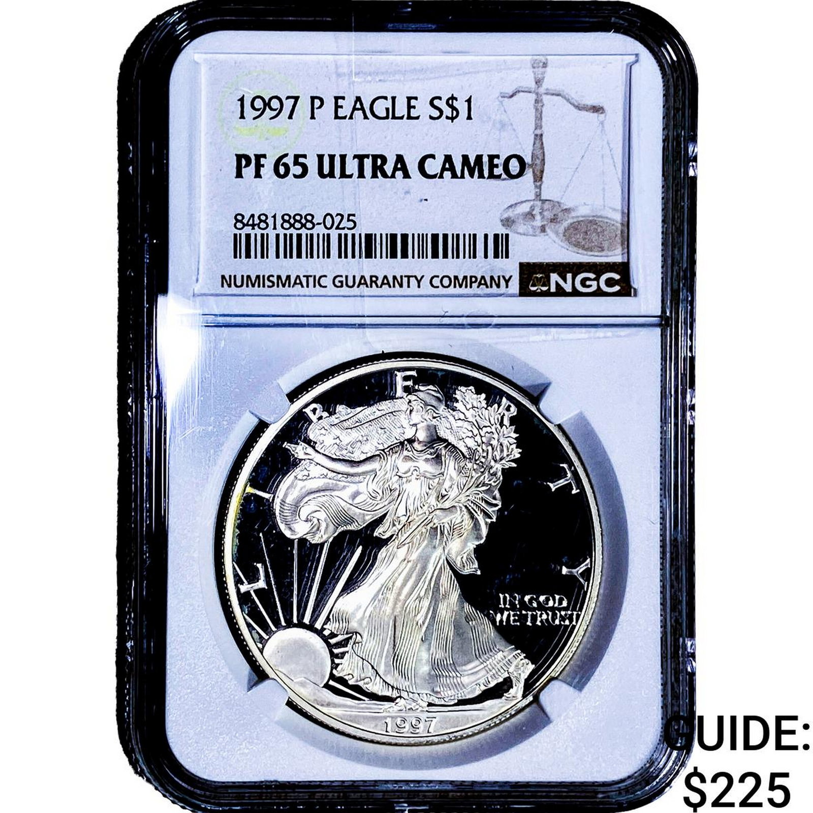 1997-P Silver Eagle NGC PF65 Ultra Cameo (1 of 2)