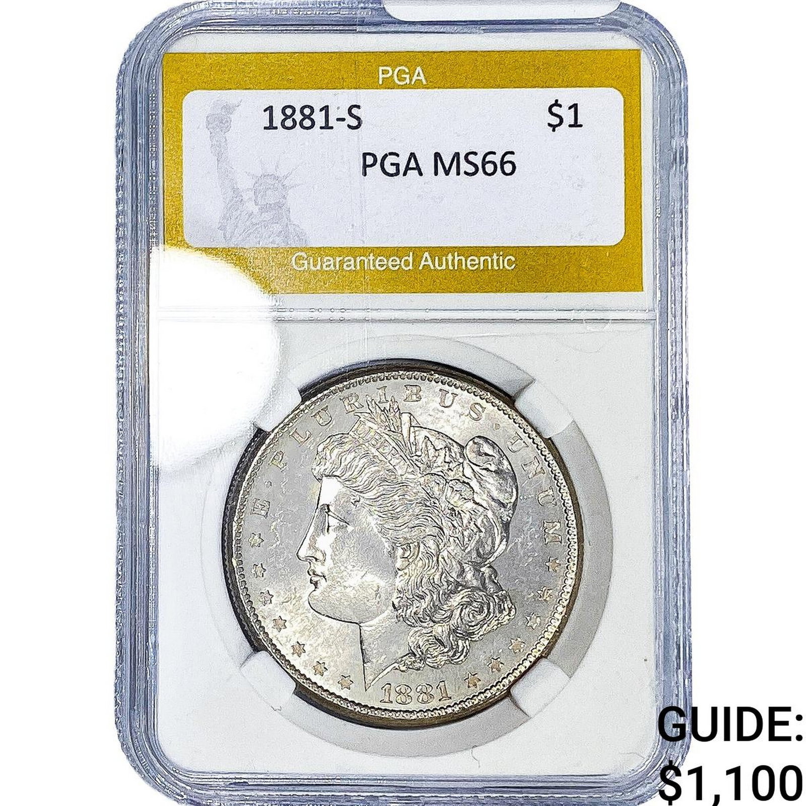 1881-S Morgan Silver Dollar PGA MS66 (1 of 2)
