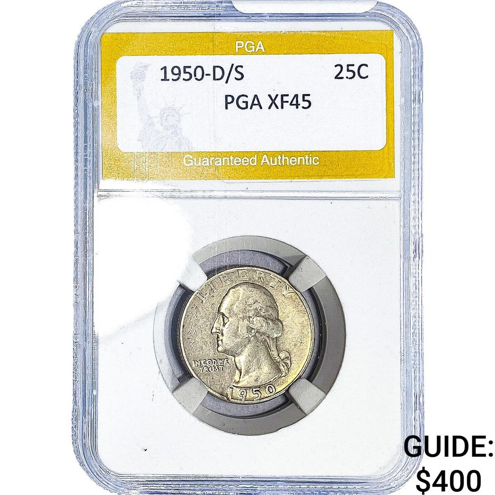 1950-D/S Washington Silver Quarter PGA XF45 (1 of 2)