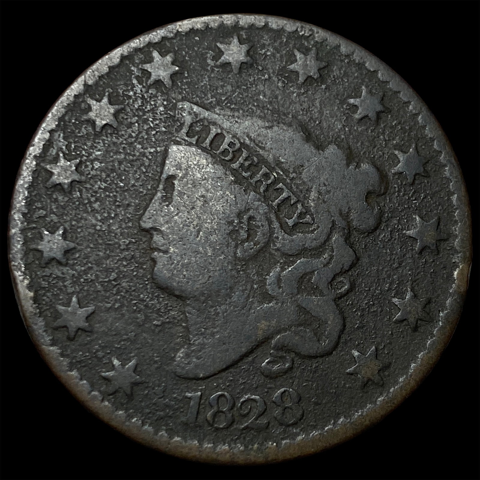 1828 Coronet Head Large Cent LIGHTLY CIRCULATED: 1828 Coronet Head Large Cent LIGHTLY CIRCULATED