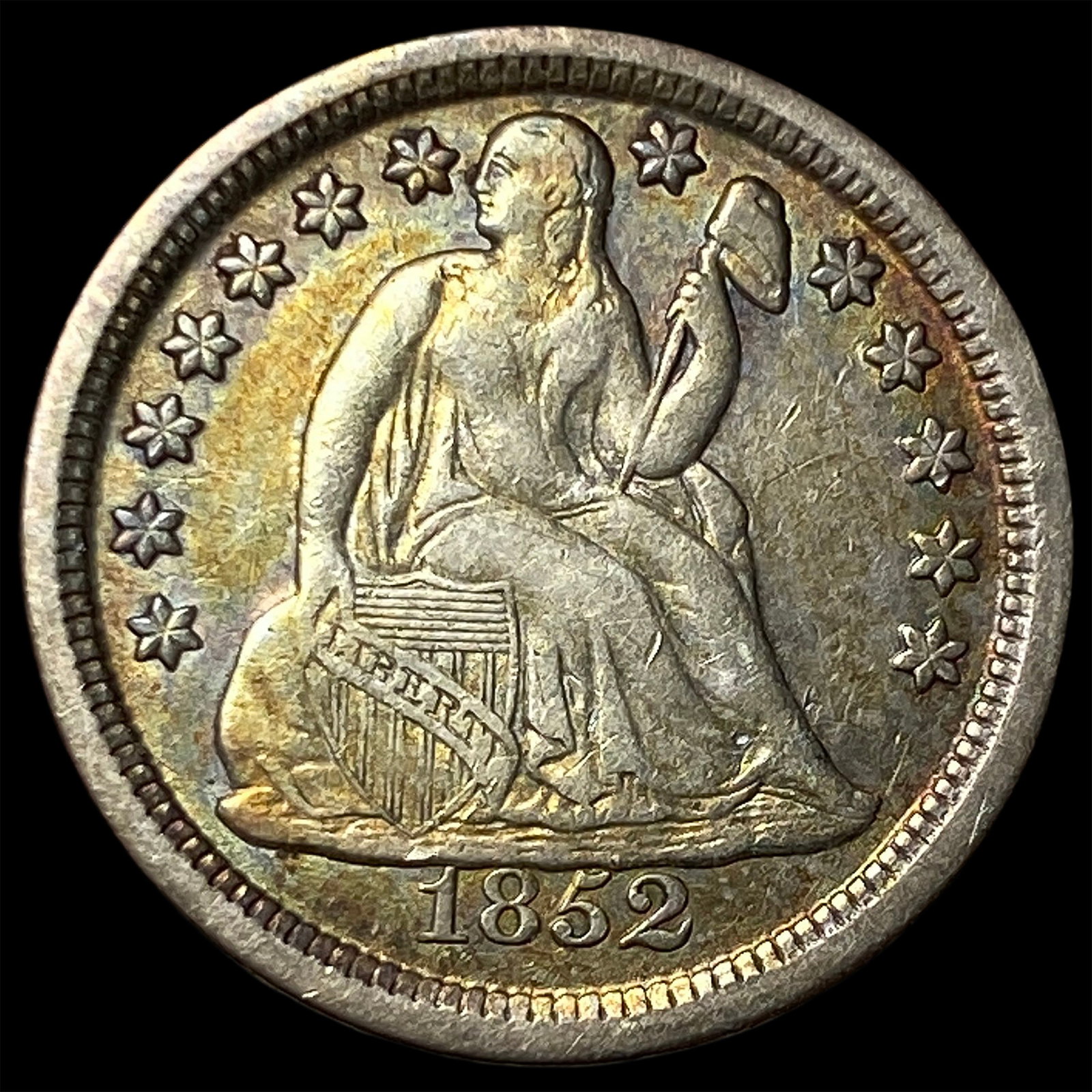 1852 Seated Liberty Dime CLOSELY UNCIRCULATED: 1852 Seated Liberty Dime CLOSELY UNCIRCULATED