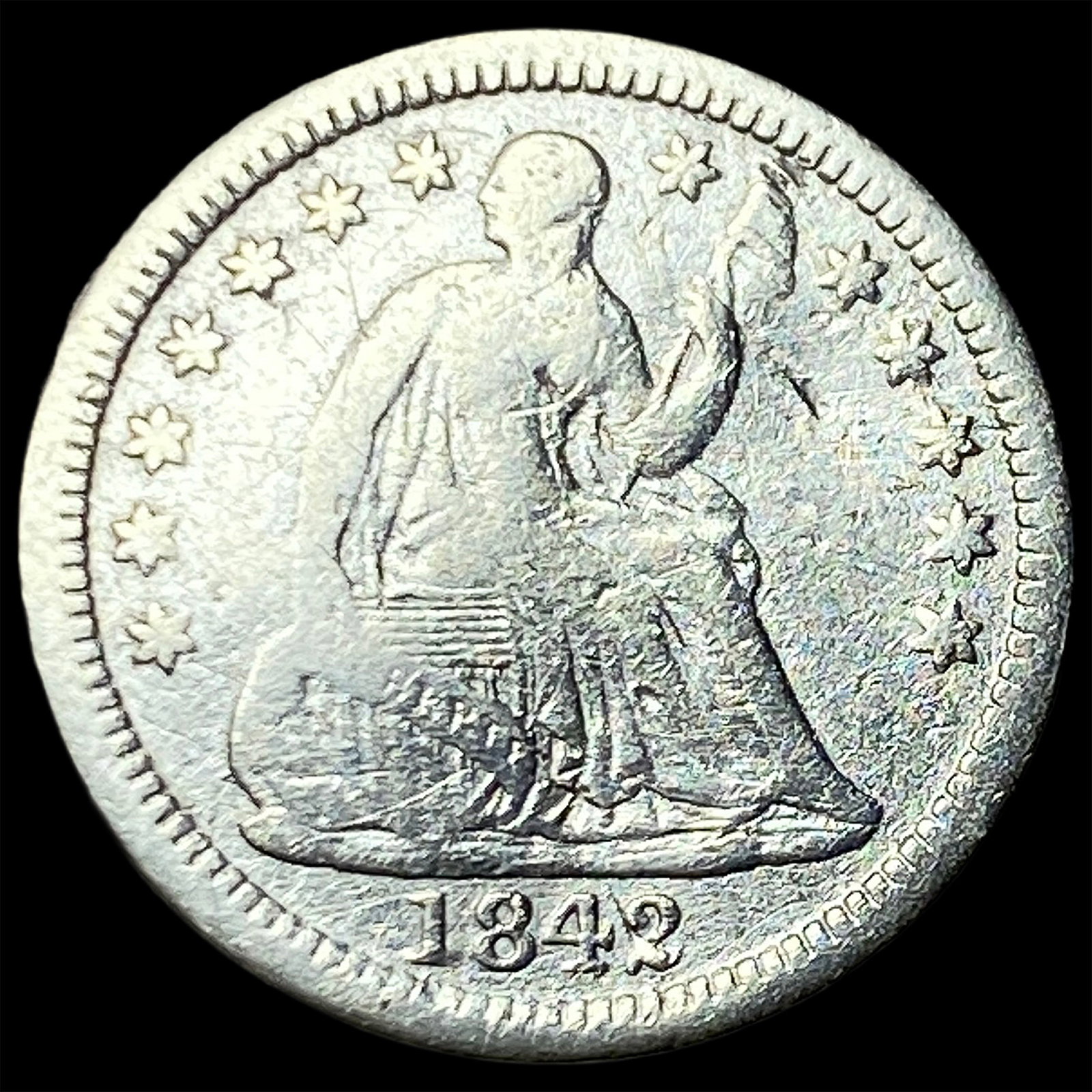 1842-O Silver Half Dime LIGHTLY CIRCULATED (1 of 2)