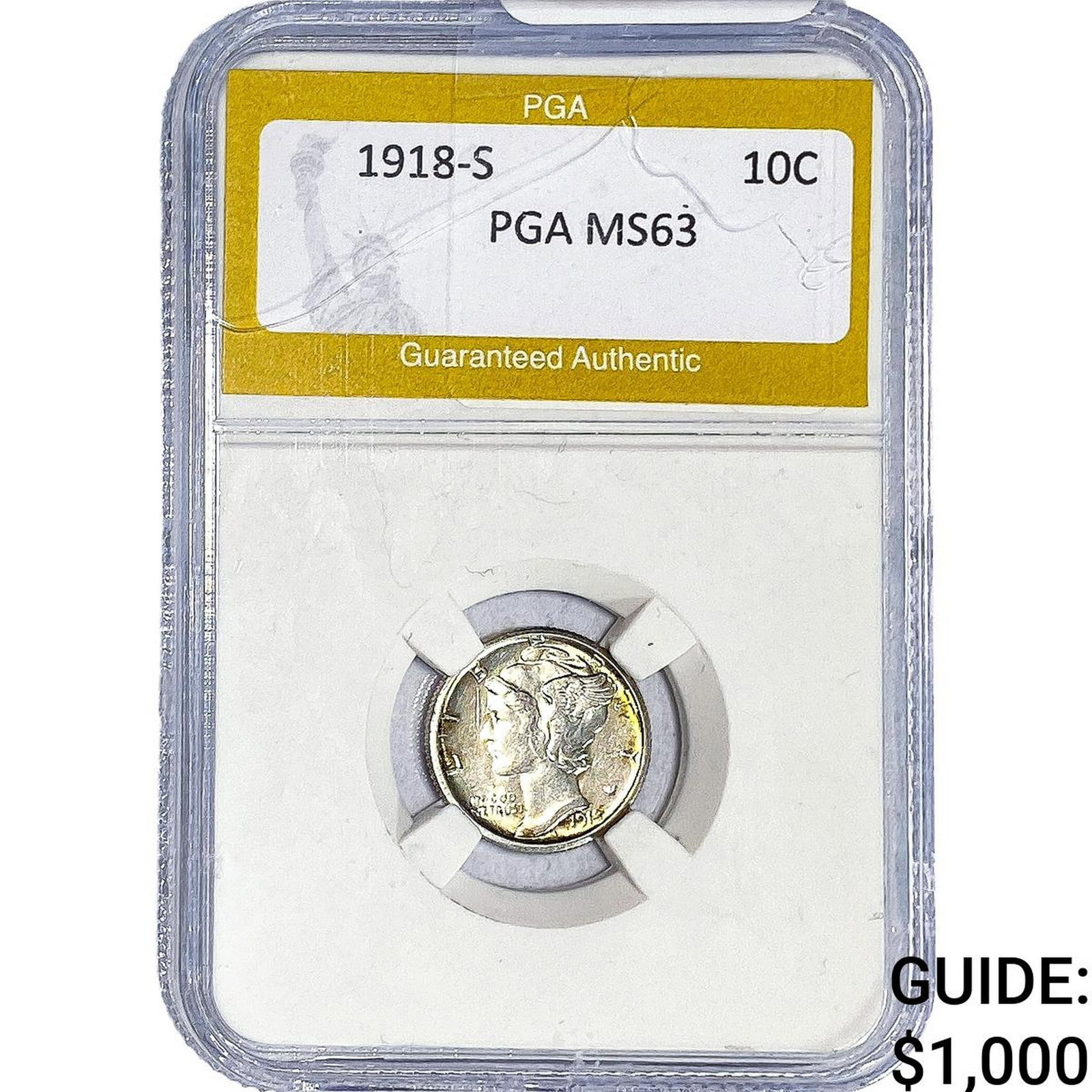 1918-S Mercury Silver Dime PGA MS63 (1 of 2)