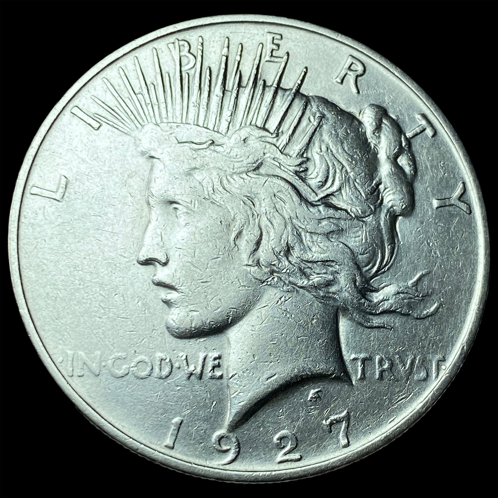 1927-S Silver Peace Dollar NEARLY UNCIRCULATED: 1927-S Silver Peace Dollar NEARLY UNCIRCULATED