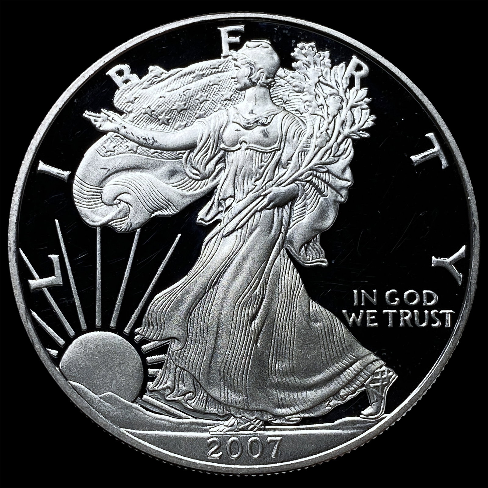 2007-W Silver American Eagle Proof $1 GEM PROOF (1 of 2)