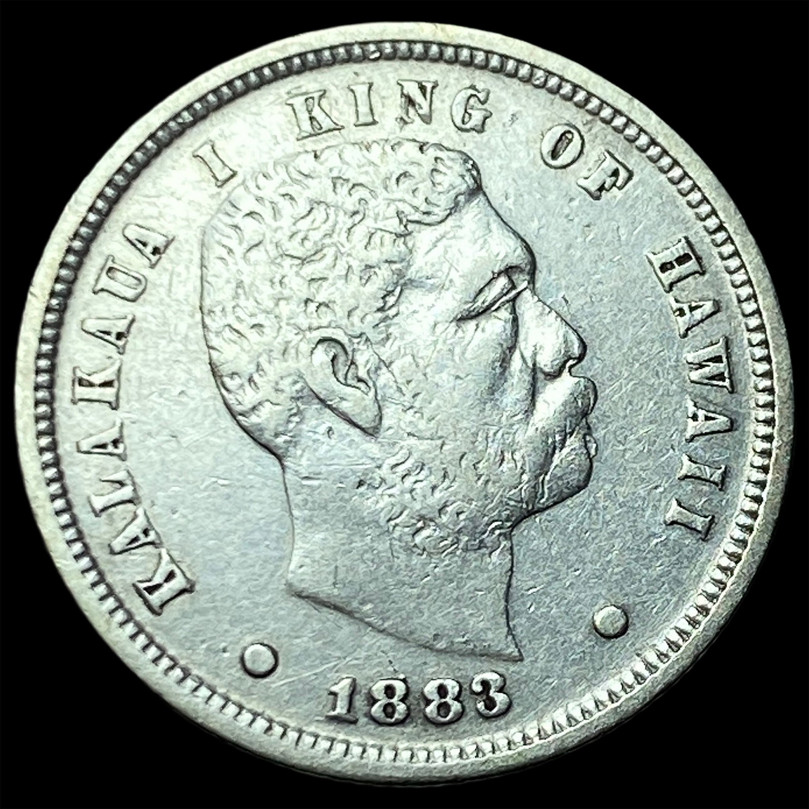 1883 Hawaii Silver Dime NEARLY UNCIRCULATED: 1883 Hawaii Silver Dime NEARLY UNCIRCULATED