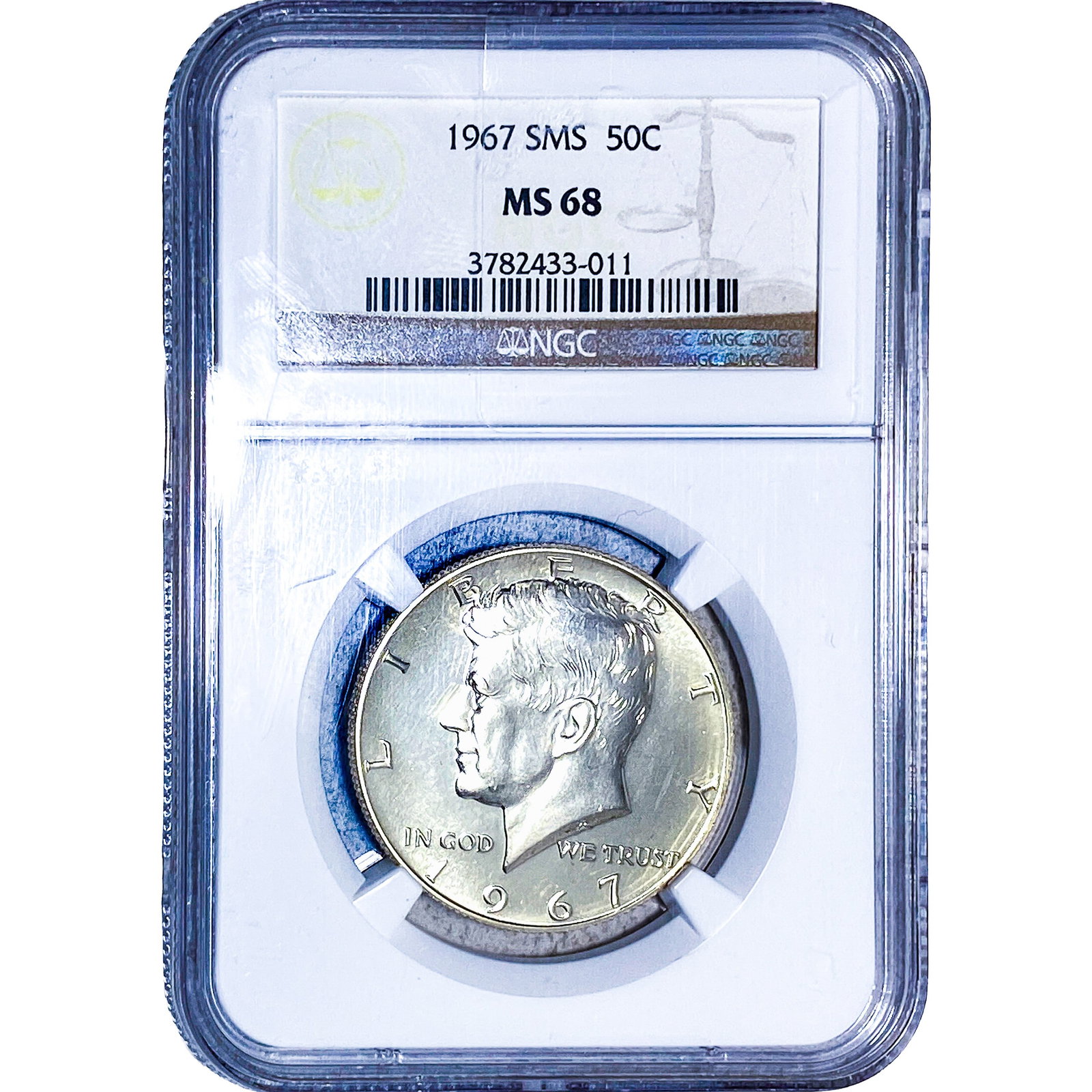 1967 Kennedy Half Dollar NGC MS68 SMS: 1967 Kennedy Half Dollar NGC MS68 SMS
