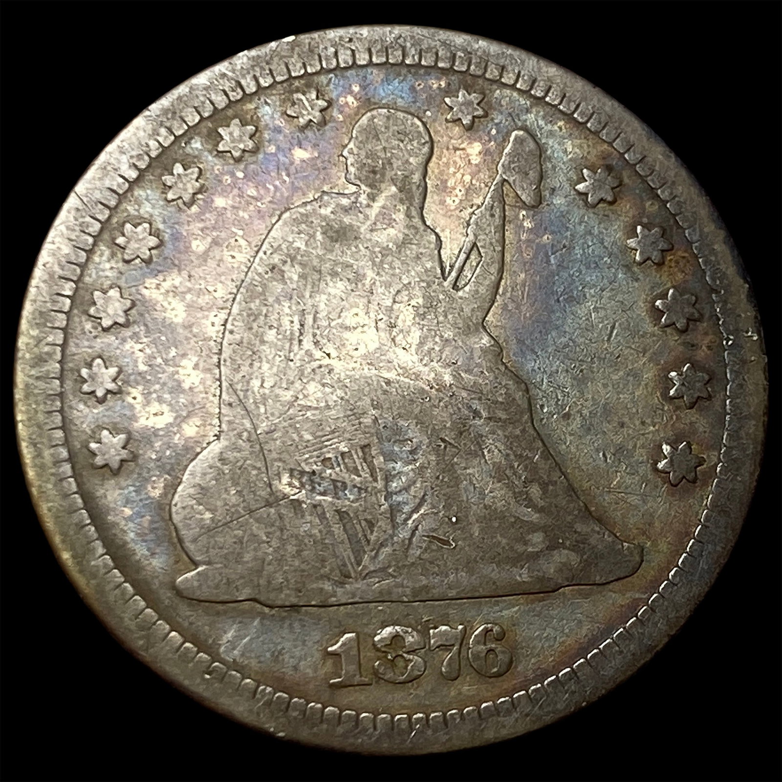 1876 Seated Liberty Quarter NICELY CIRCULATED: 1876 Seated Liberty Quarter NICELY CIRCULATED