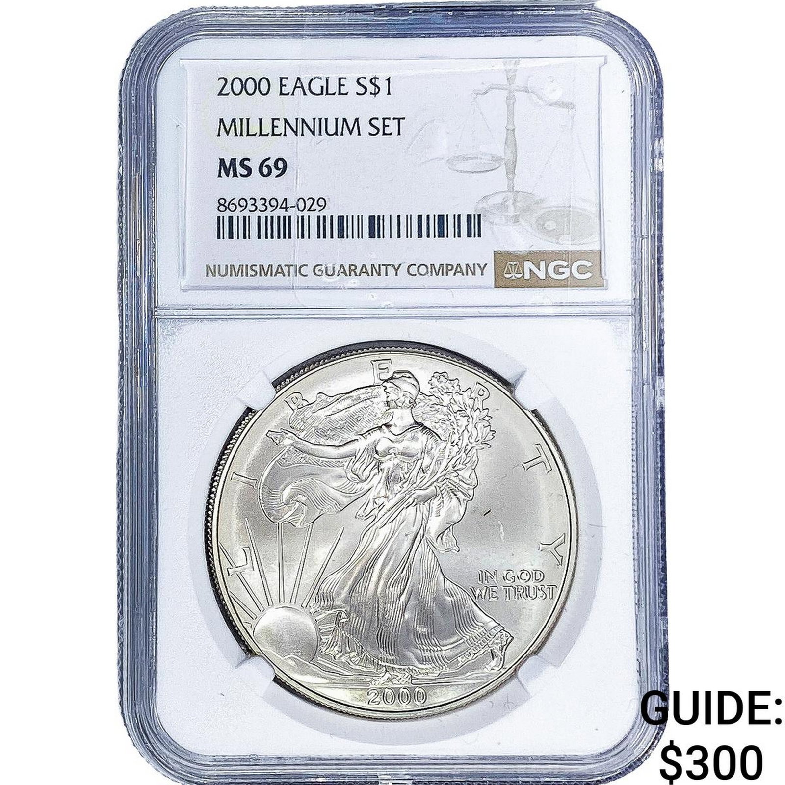 2000 Silver Eagle NGC MS69 Millennium Set (1 of 2)