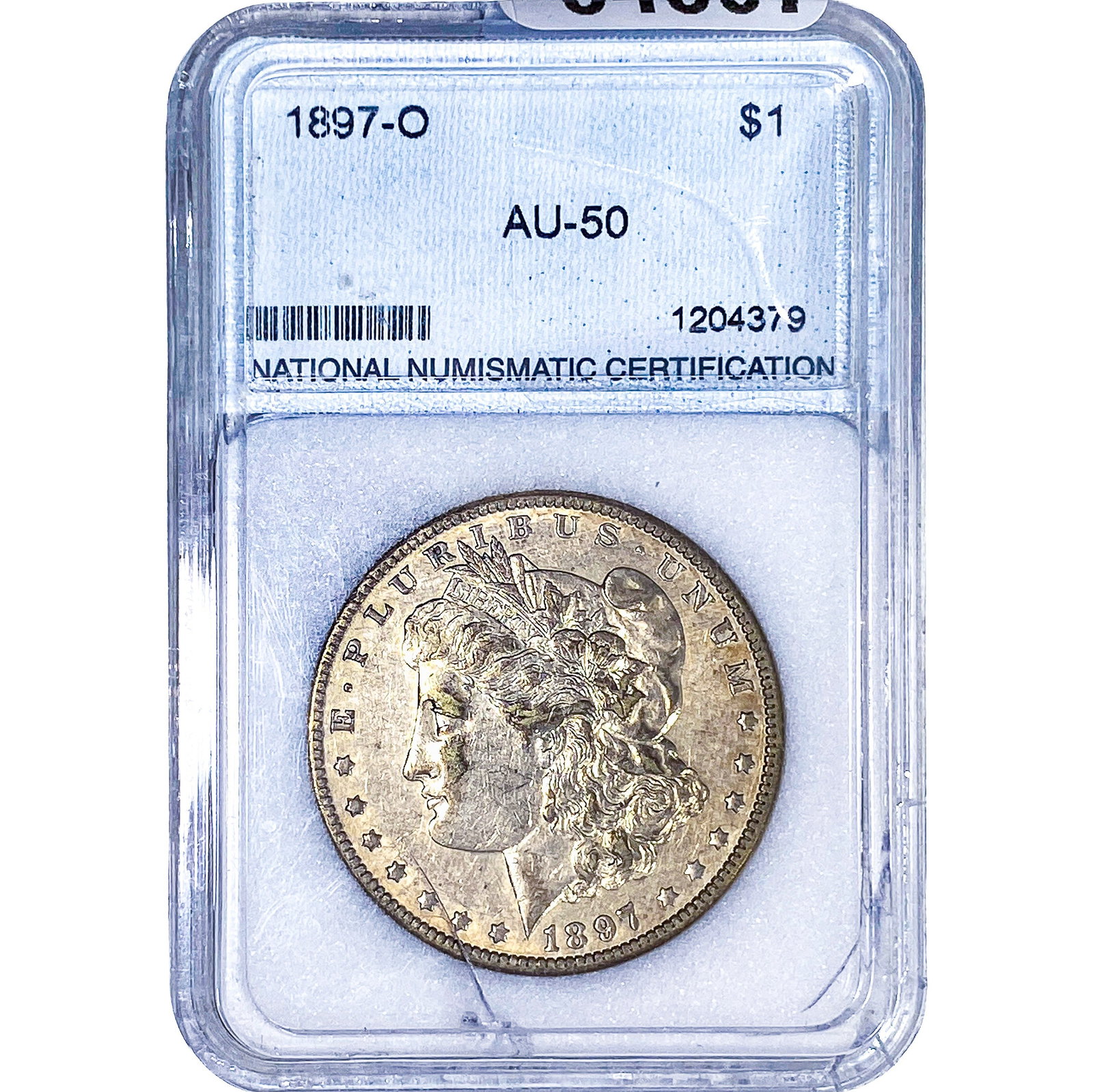 1897-O Morgan Silver Dollar NNC AU50: 1897-O Morgan Silver Dollar NNC AU50