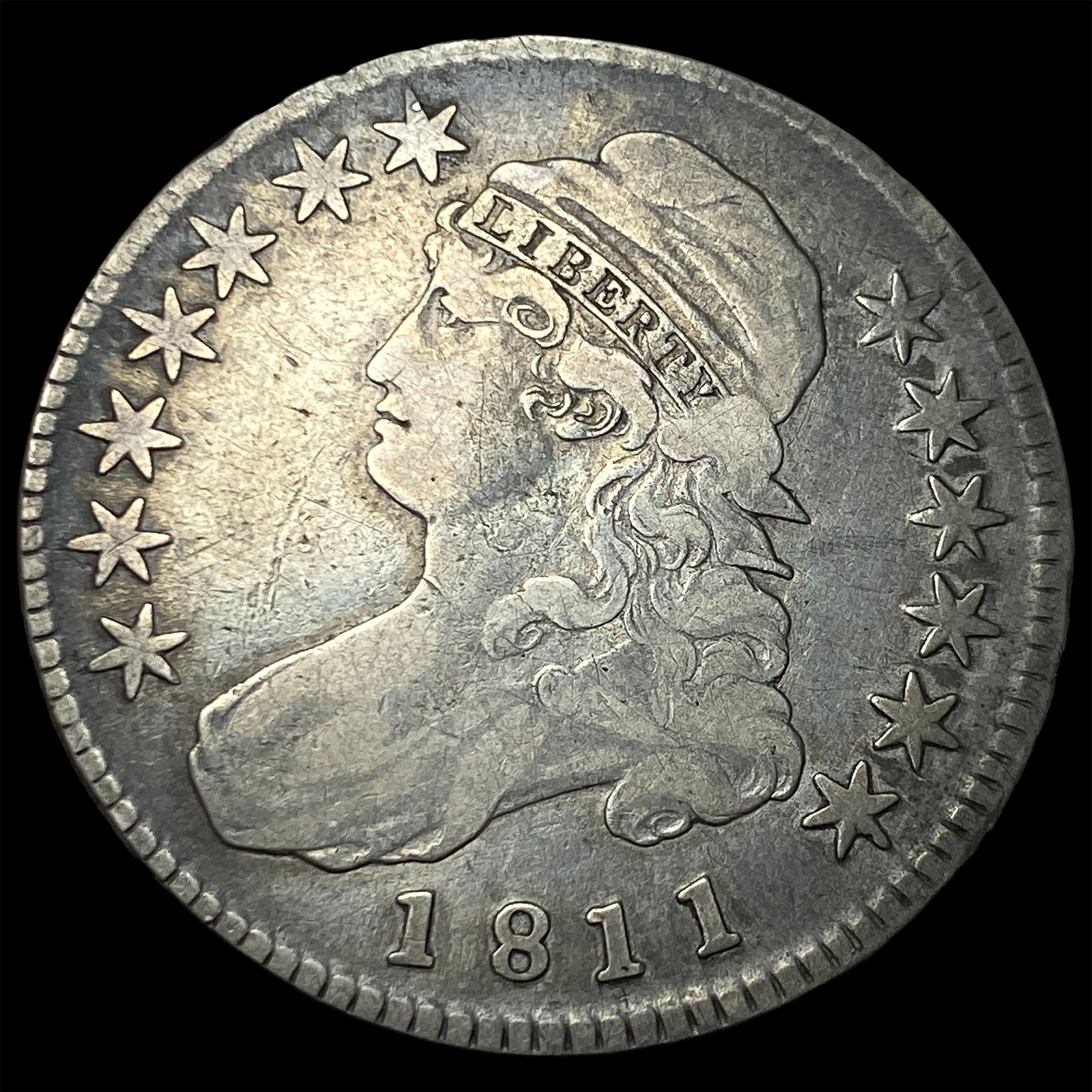 1811 Capped Bust Half Dollar LIGHTLY CIRCULATED: 1811 Capped Bust Half Dollar LIGHTLY CIRCULATED