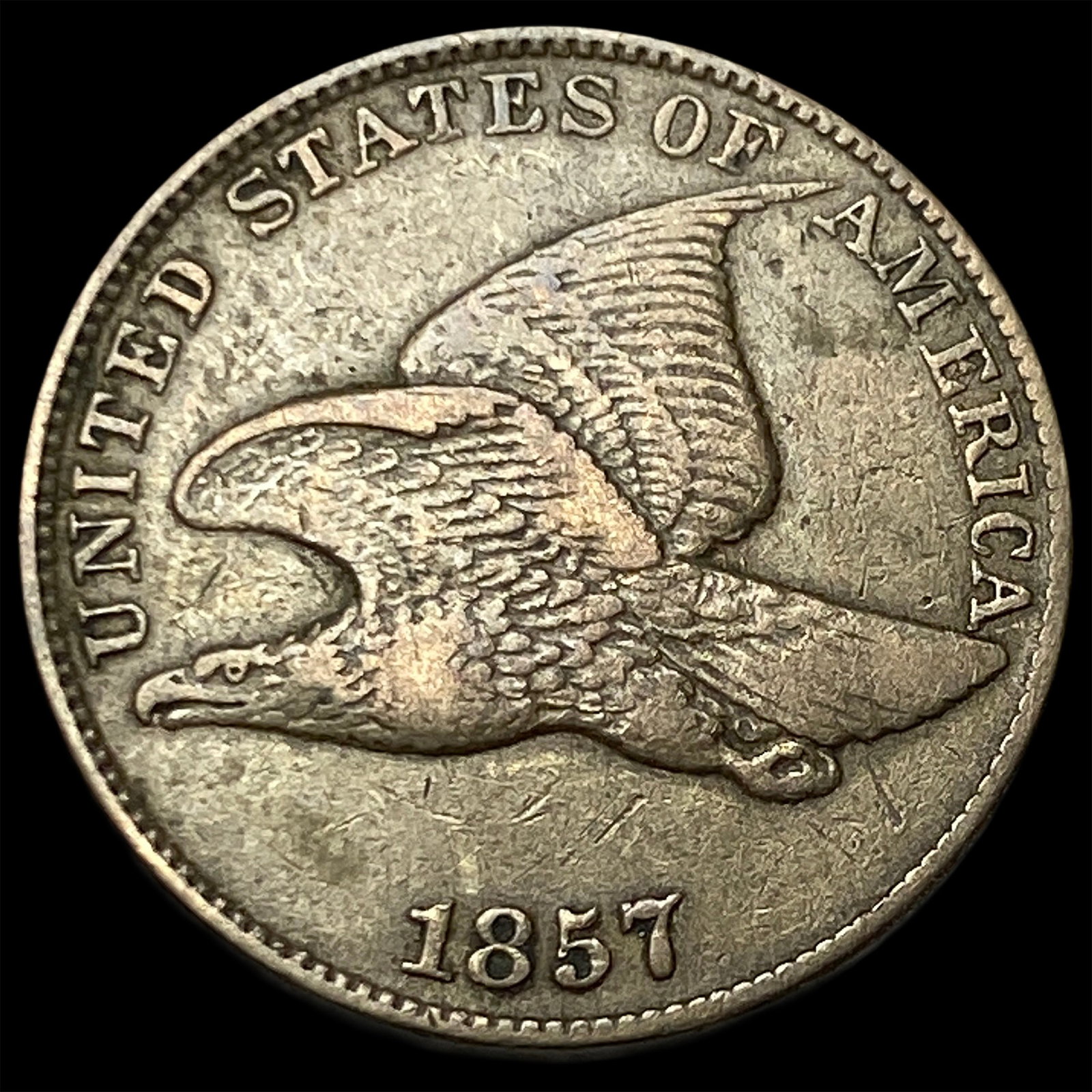 1857 Flying Eagle Cent NEARLY UNCIRCULATED: 1857 Flying Eagle Cent NEARLY UNCIRCULATED