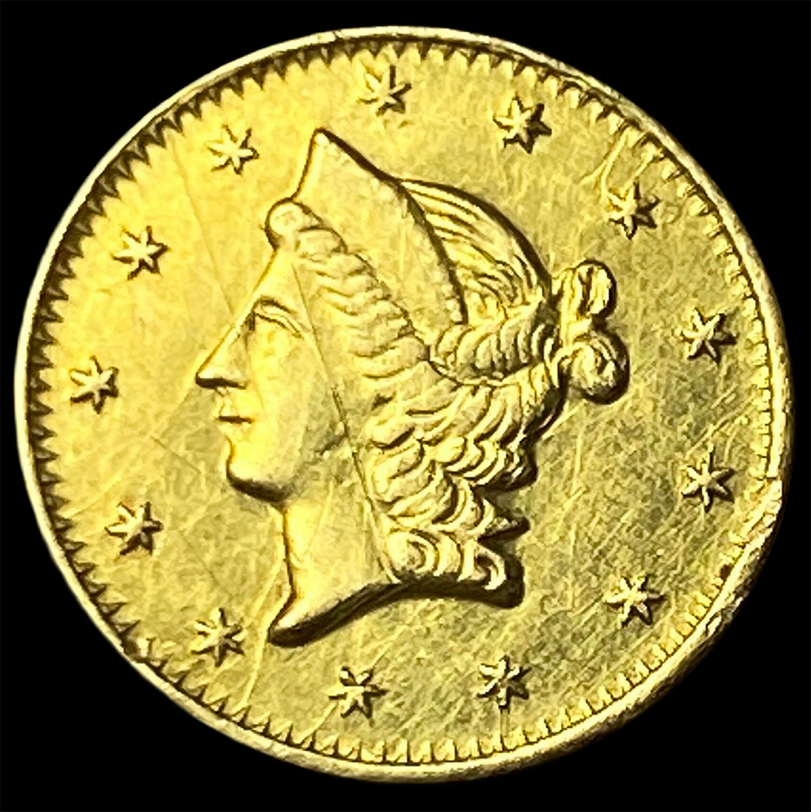1853 California Gold Half Dollar Token CLOSELY UNCIRCULATED: 1853 California Gold Half Dollar Token CLOSELY UNCIRCULATED
