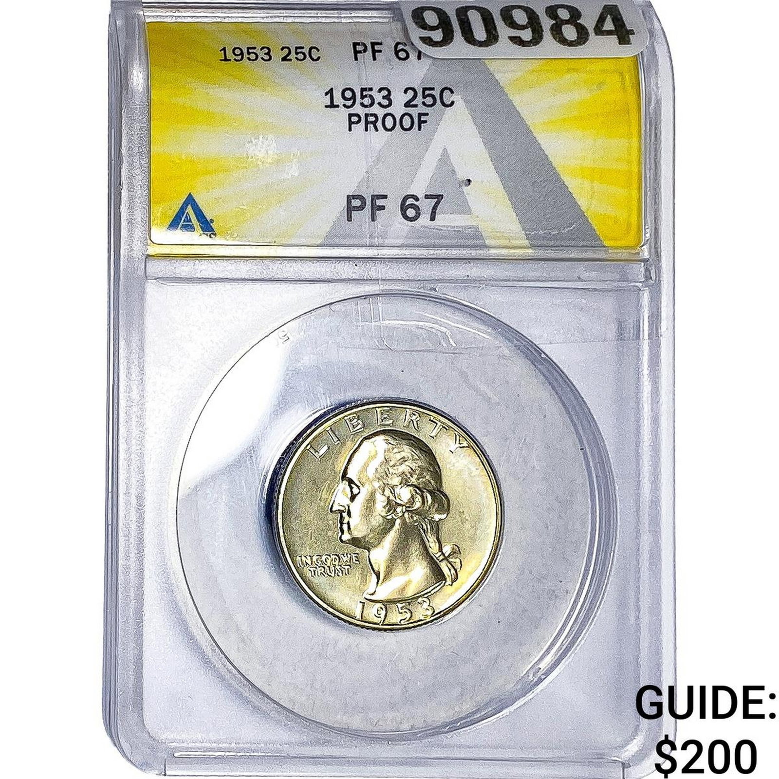 1953 Washington Silver Quarter ANACS PF67: 1953 Washington Silver Quarter ANACS PF67