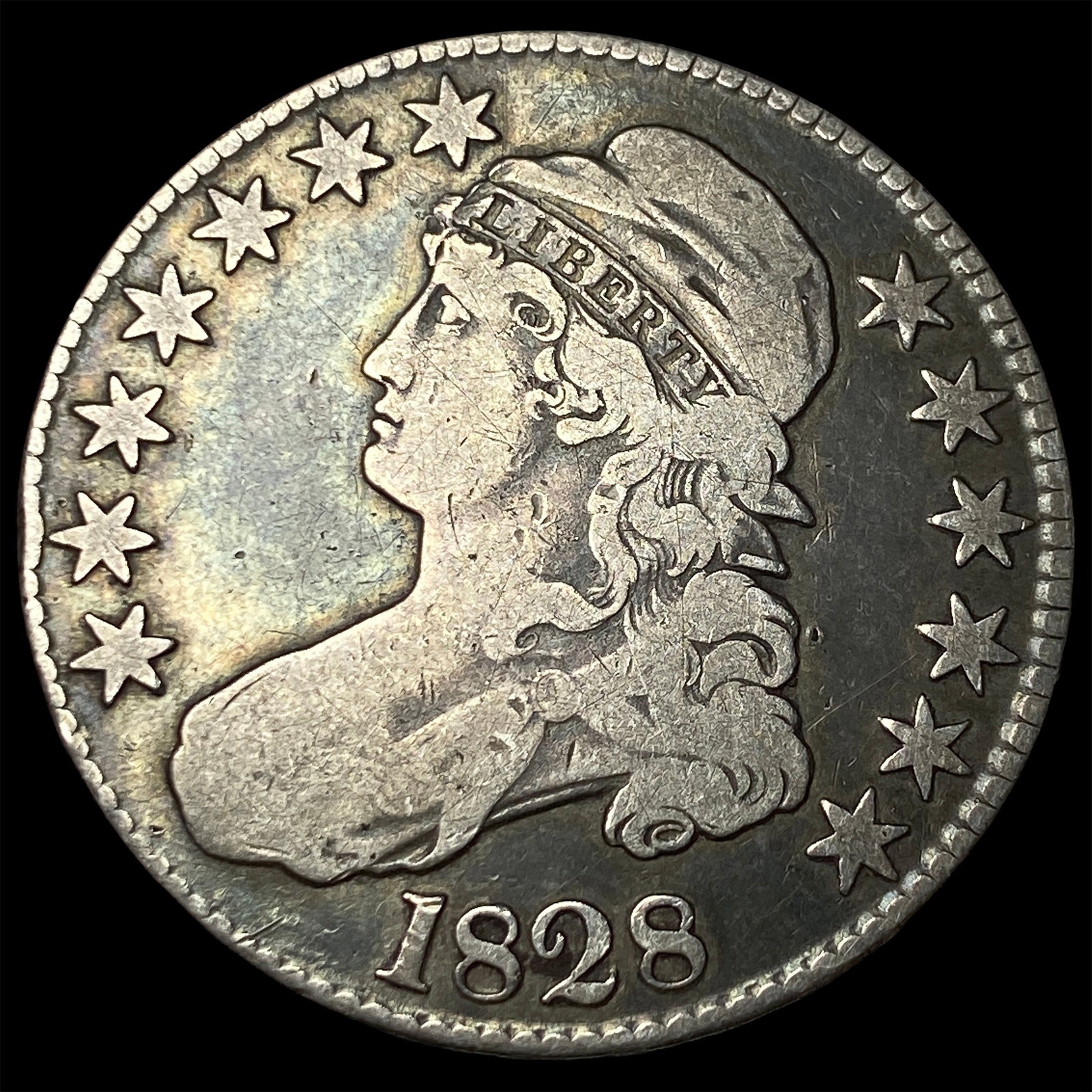 1828 Capped Bust Half Dollar LIGHTLY CIRCULATED (1 of 2)