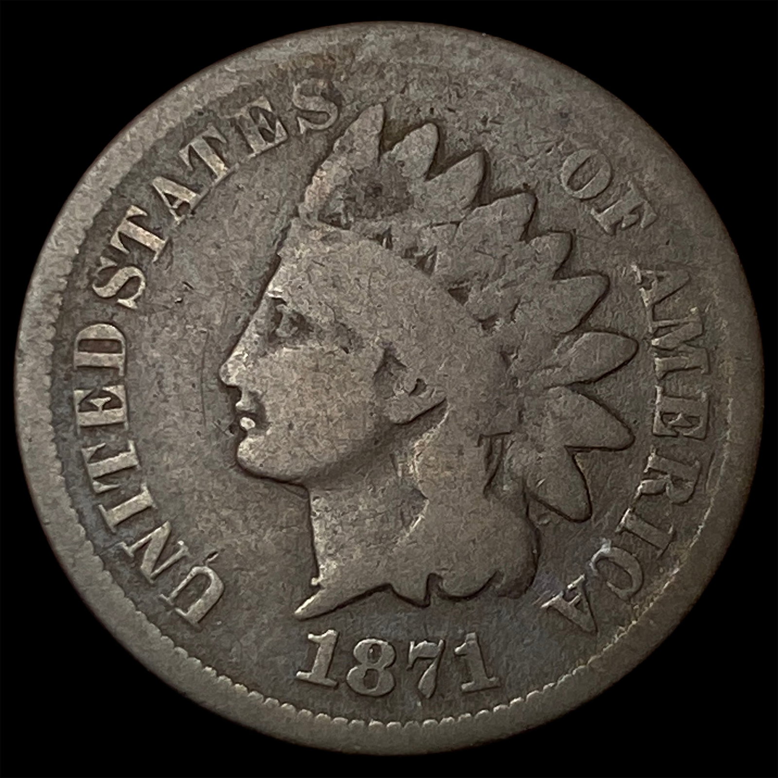 1871 Indian Head Cent NICELY CIRCULATED (1 of 2)