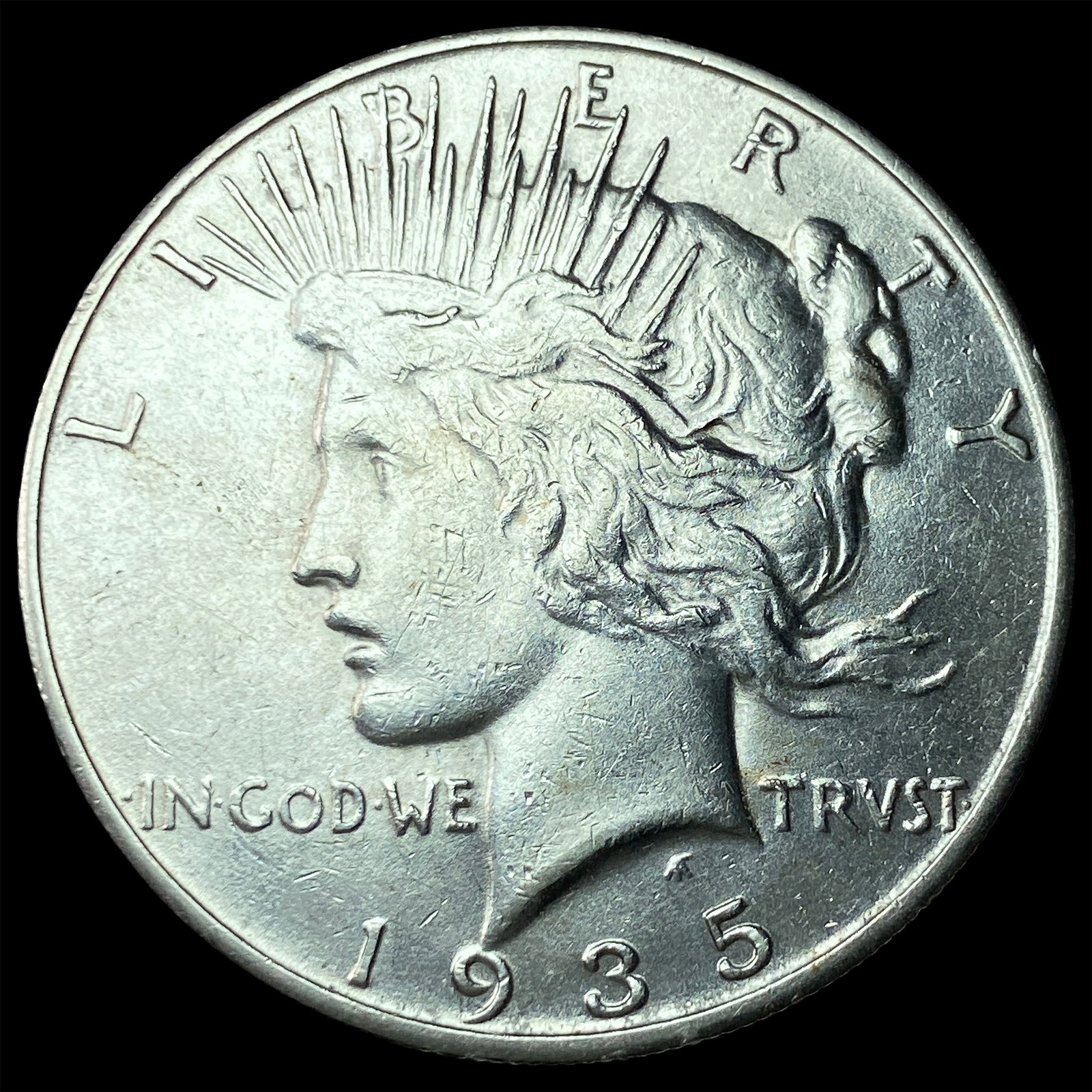 1935-S Silver Peace Dollar CLOSELY UNCIRCULATED (1 of 2)