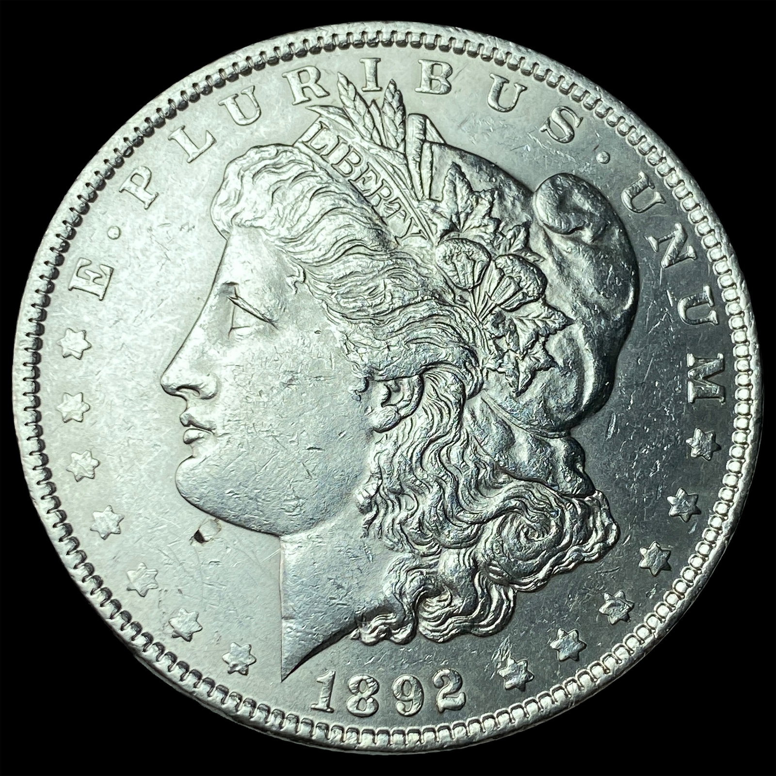 1892 Morgan Silver Dollar CLOSELY UNCIRCULATED: 1892 Morgan Silver Dollar CLOSELY UNCIRCULATED