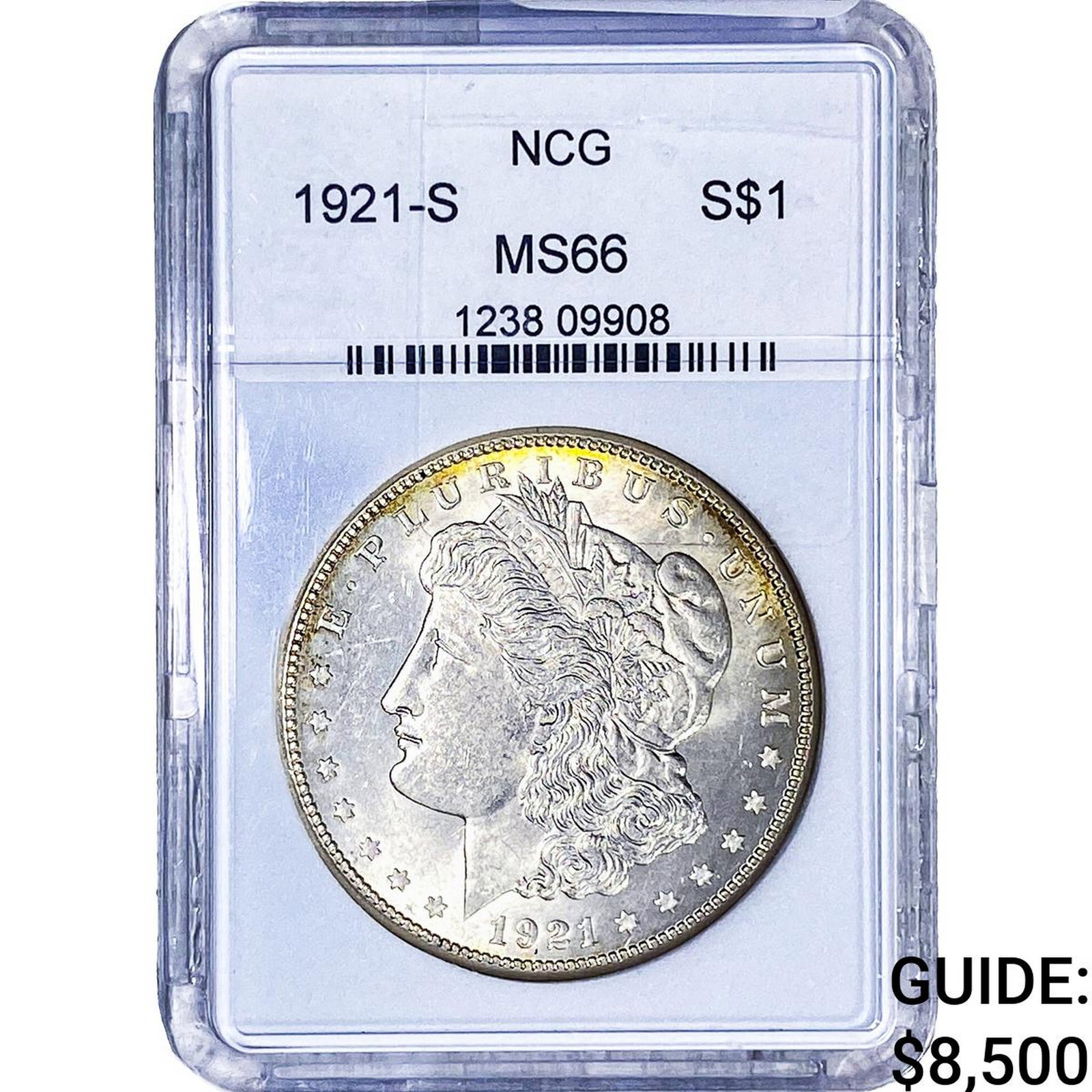 1921-S Morgan Silver Dollar NCG MS66: 1921-S Morgan Silver Dollar NCG MS66