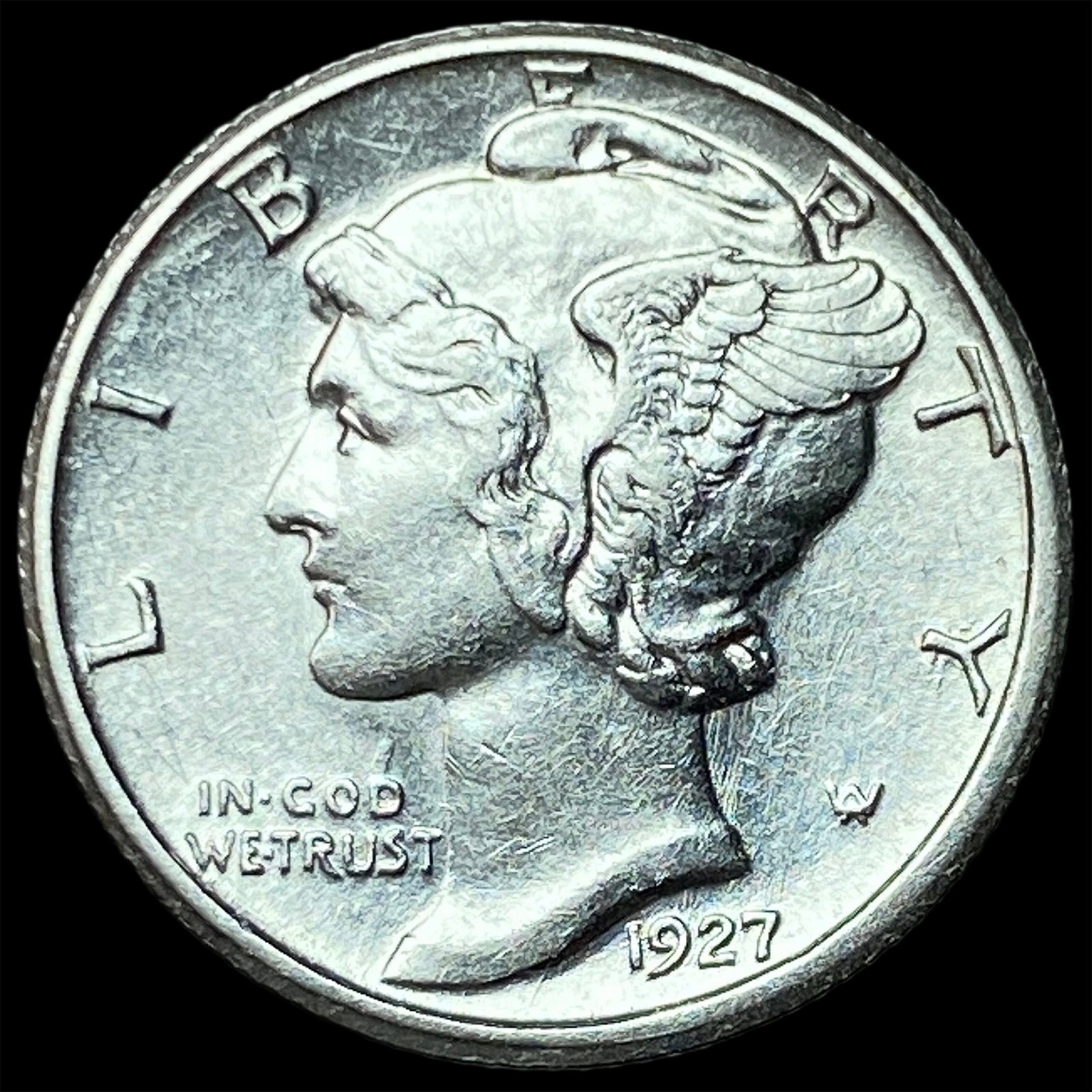 1927-S Silver Mercury Dime CLOSELY UNCIRCULATED (1 of 2)