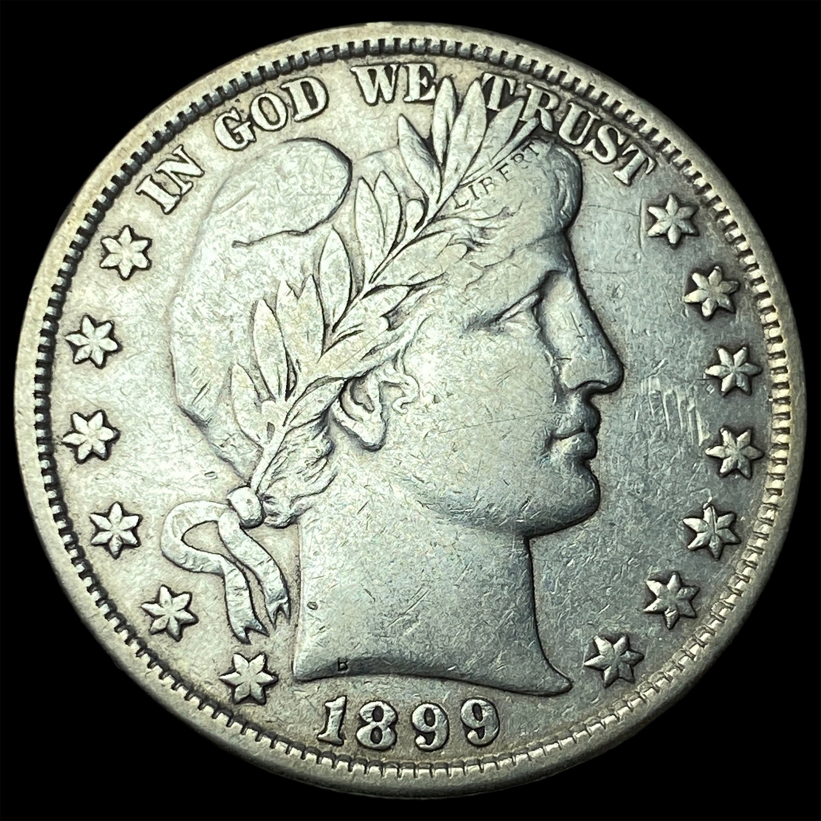 1899 Silver Barber Half Dollar ABOUT UNCIRCULATED (1 of 2)