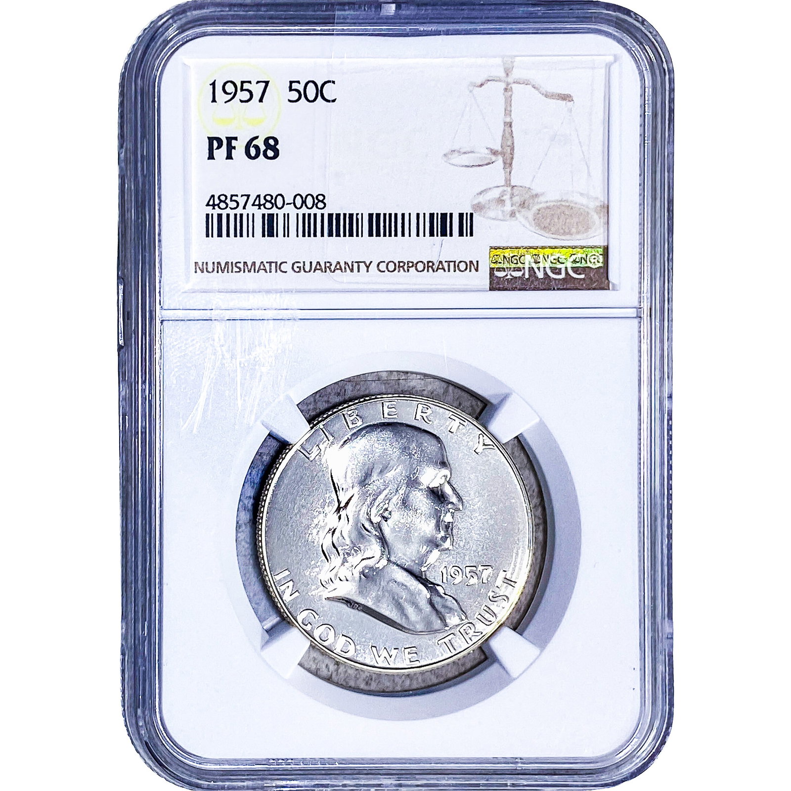 1957 Franklin Half Dollar NGC PF68 (1 of 2)