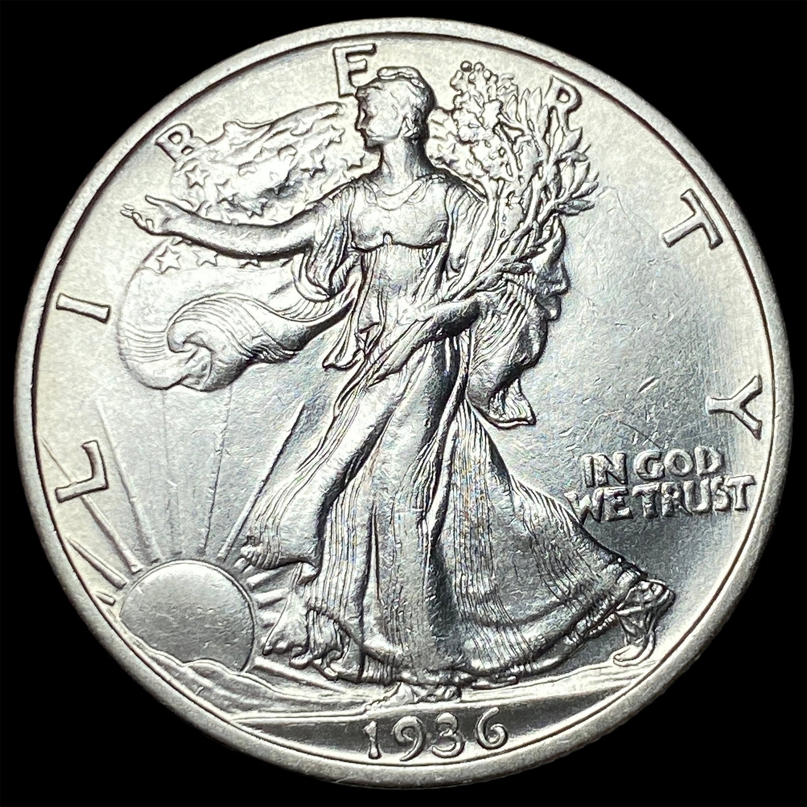 1936-S Silver Half Dollar Walking Liberty UNCIRCULATED (1 of 2)