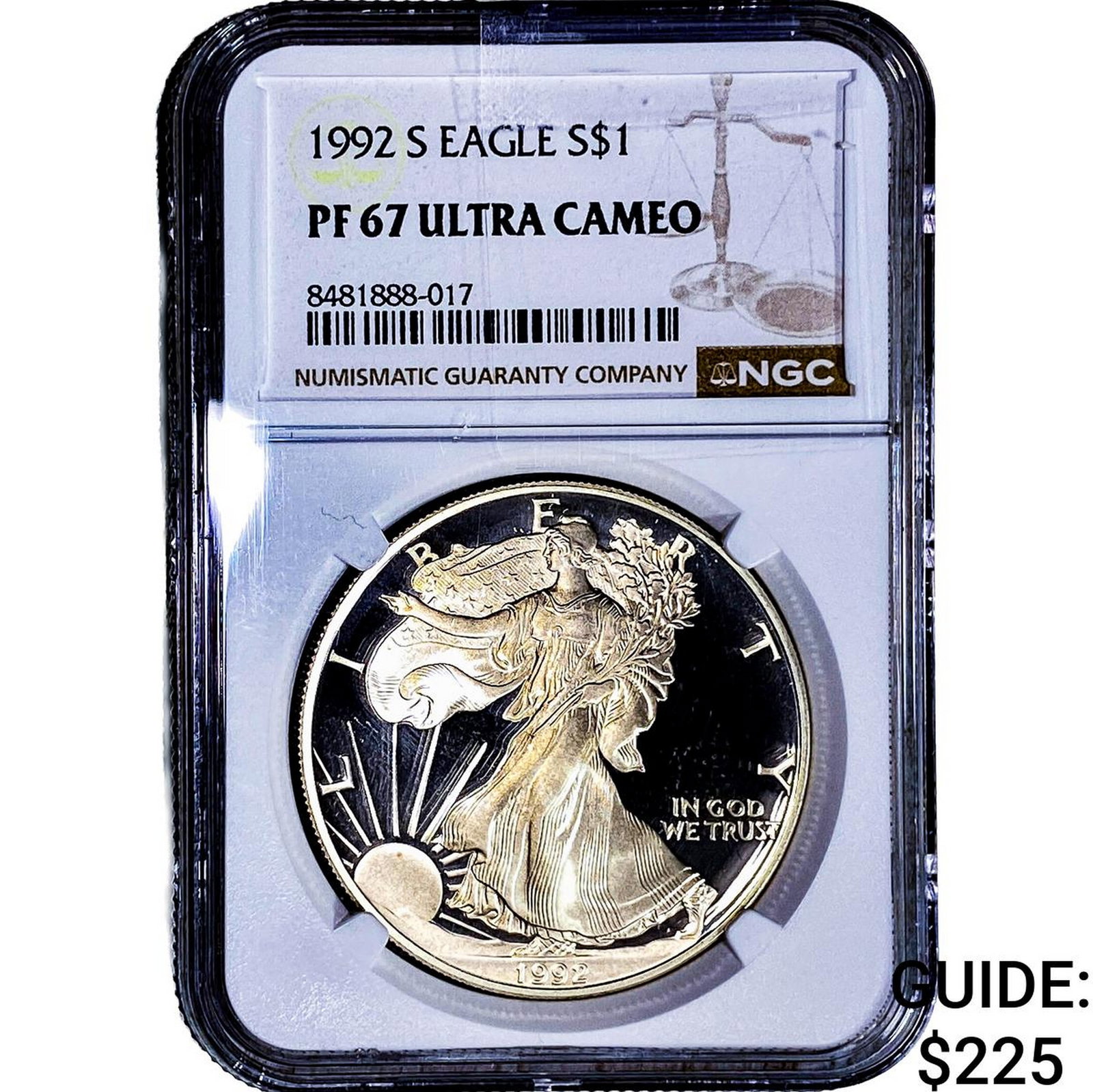1992-S Silver Eagle NGC PF67 Ultra Cameo (1 of 2)